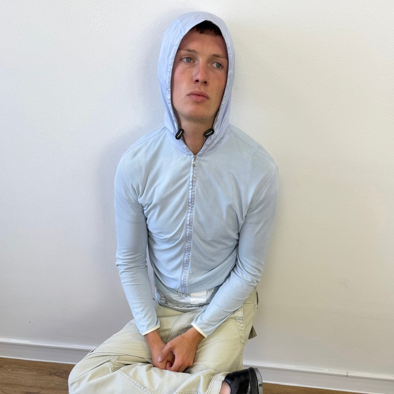 Prada Sport Blue 99/00 Nylon Hooded Zip-Through Jacket