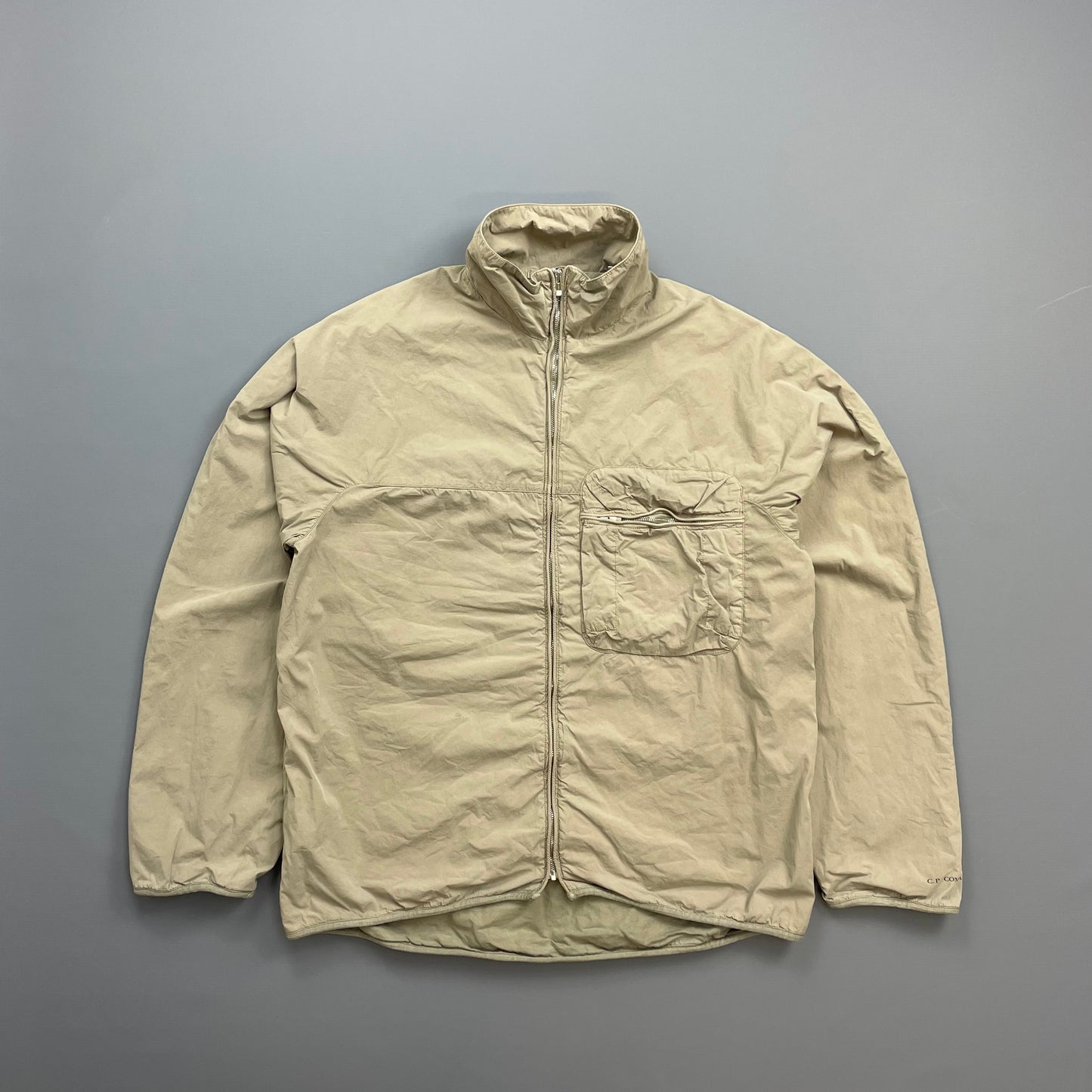 CP Company Beige AW04 Cotton & Nylon Lightweight Lined Harrington Jacket