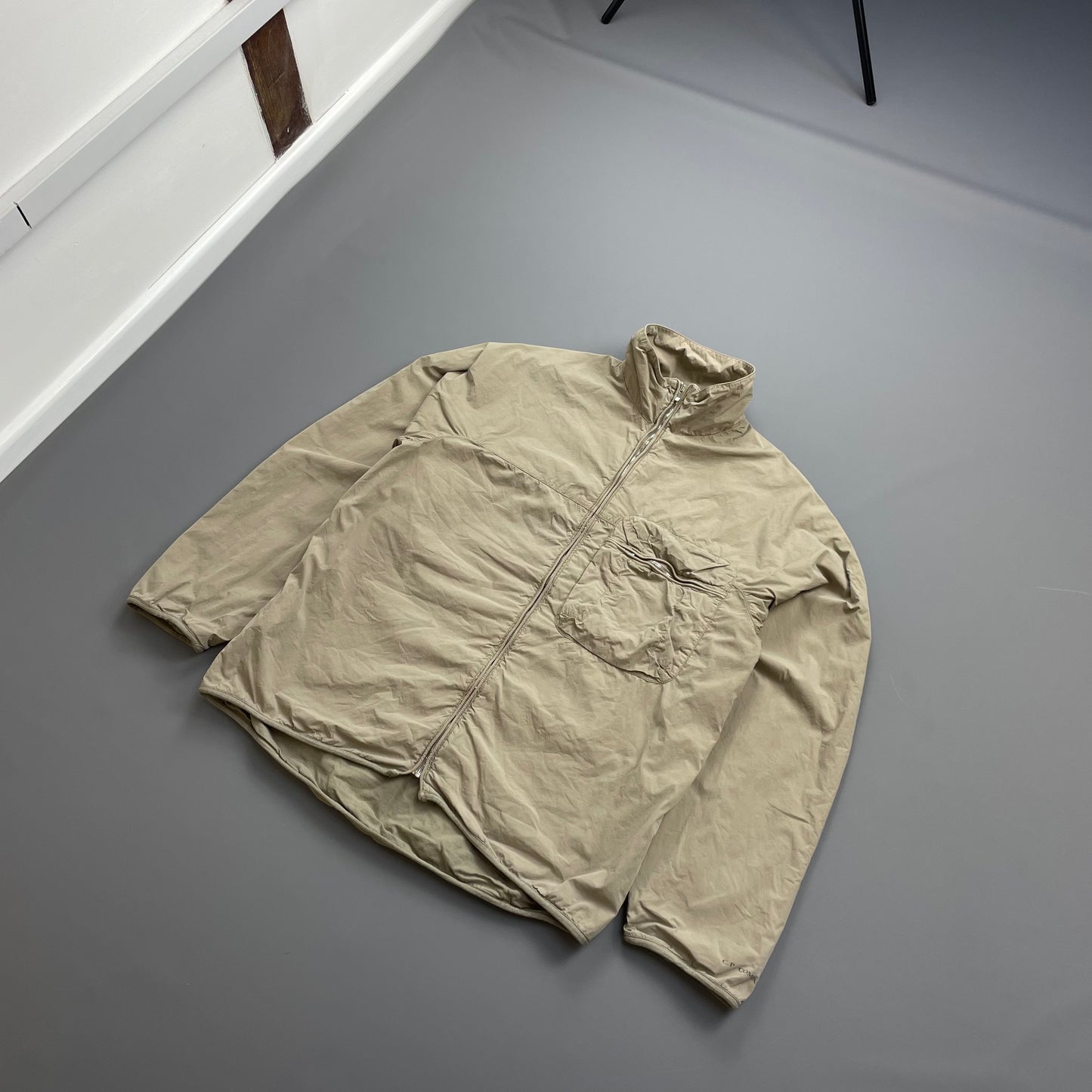 CP Company Beige AW04 Cotton & Nylon Lightweight Lined Harrington Jacket