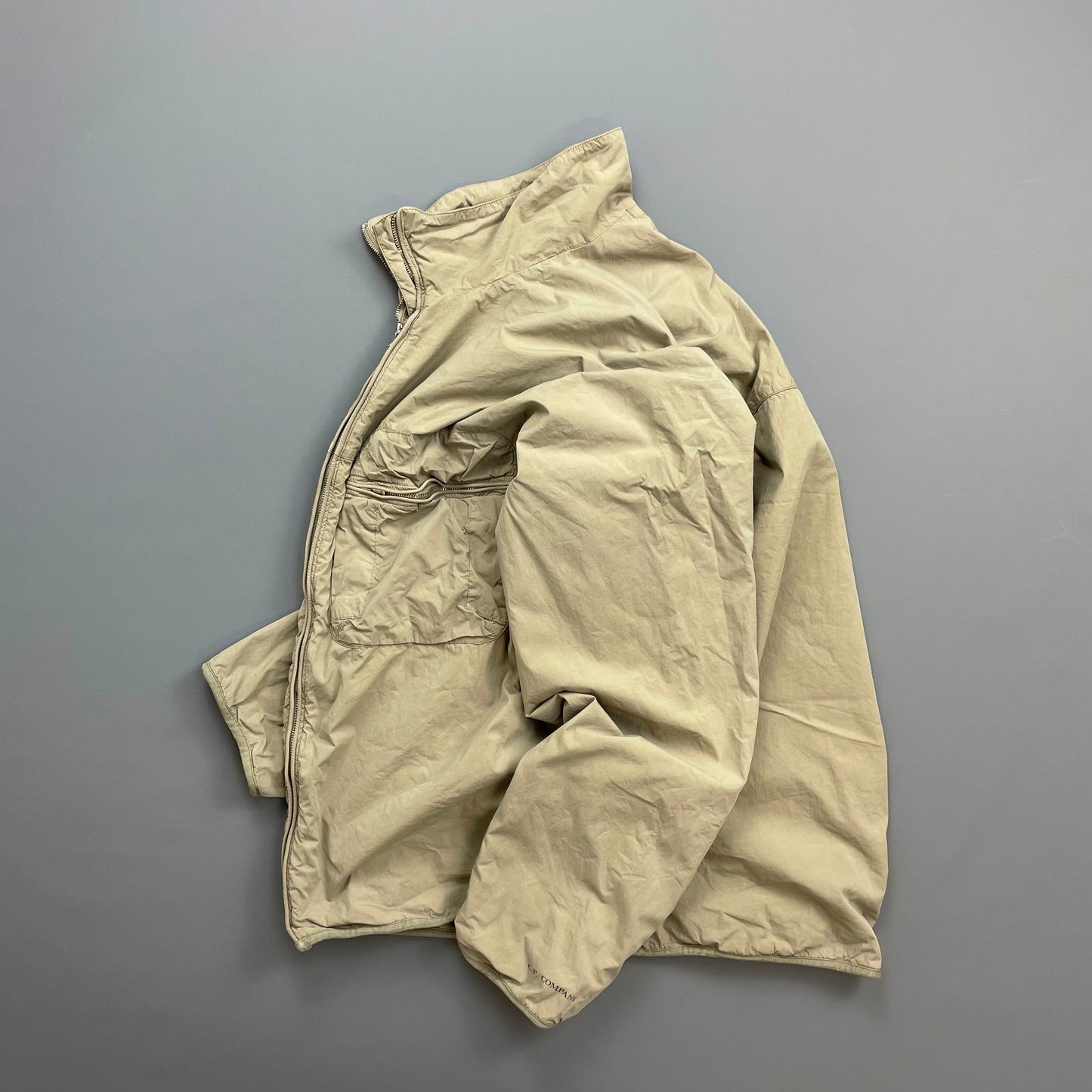 CP Company Beige AW04 Cotton & Nylon Lightweight Lined Harrington Jacket