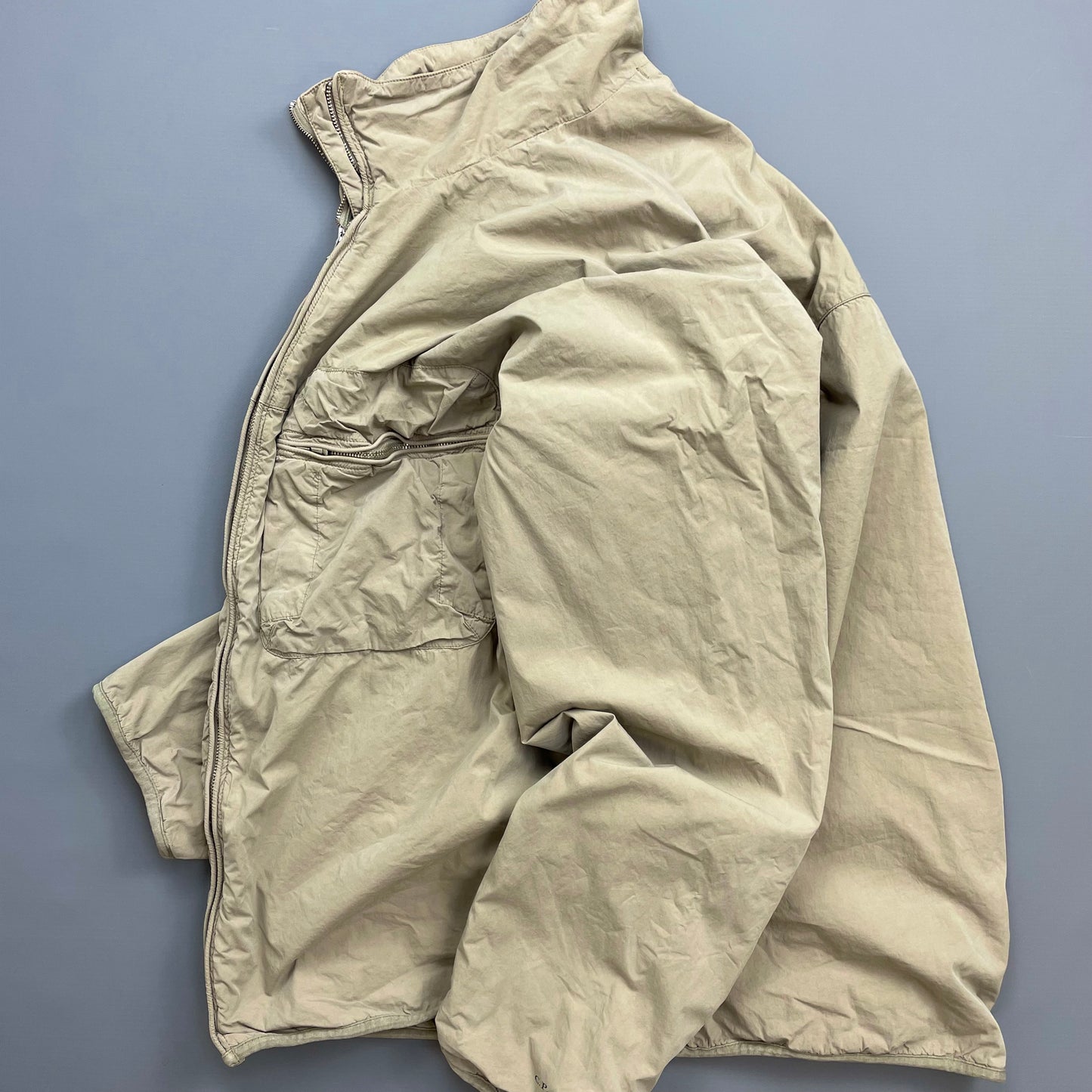 CP Company Beige AW04 Cotton & Nylon Lightweight Lined Harrington Jacket