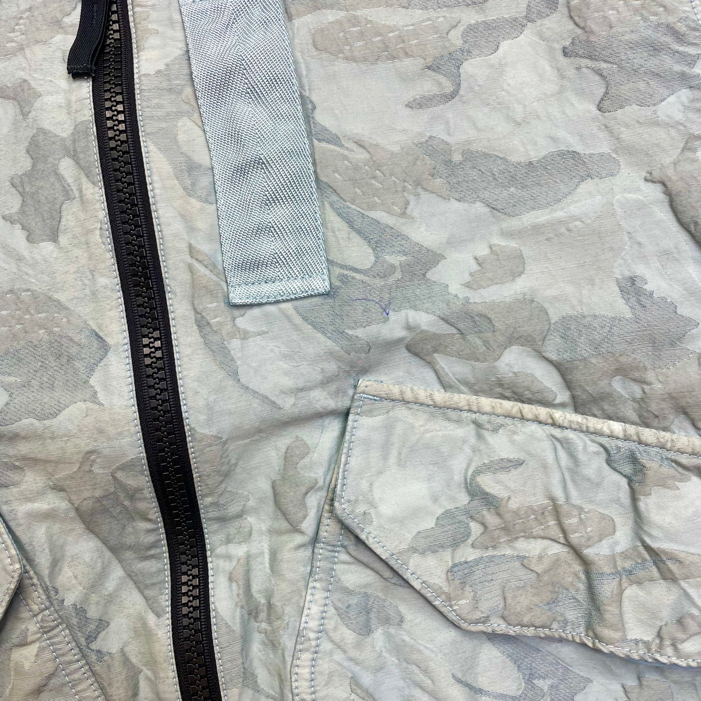 Stone Island Blue Big Loom Camo Bomber Jacket