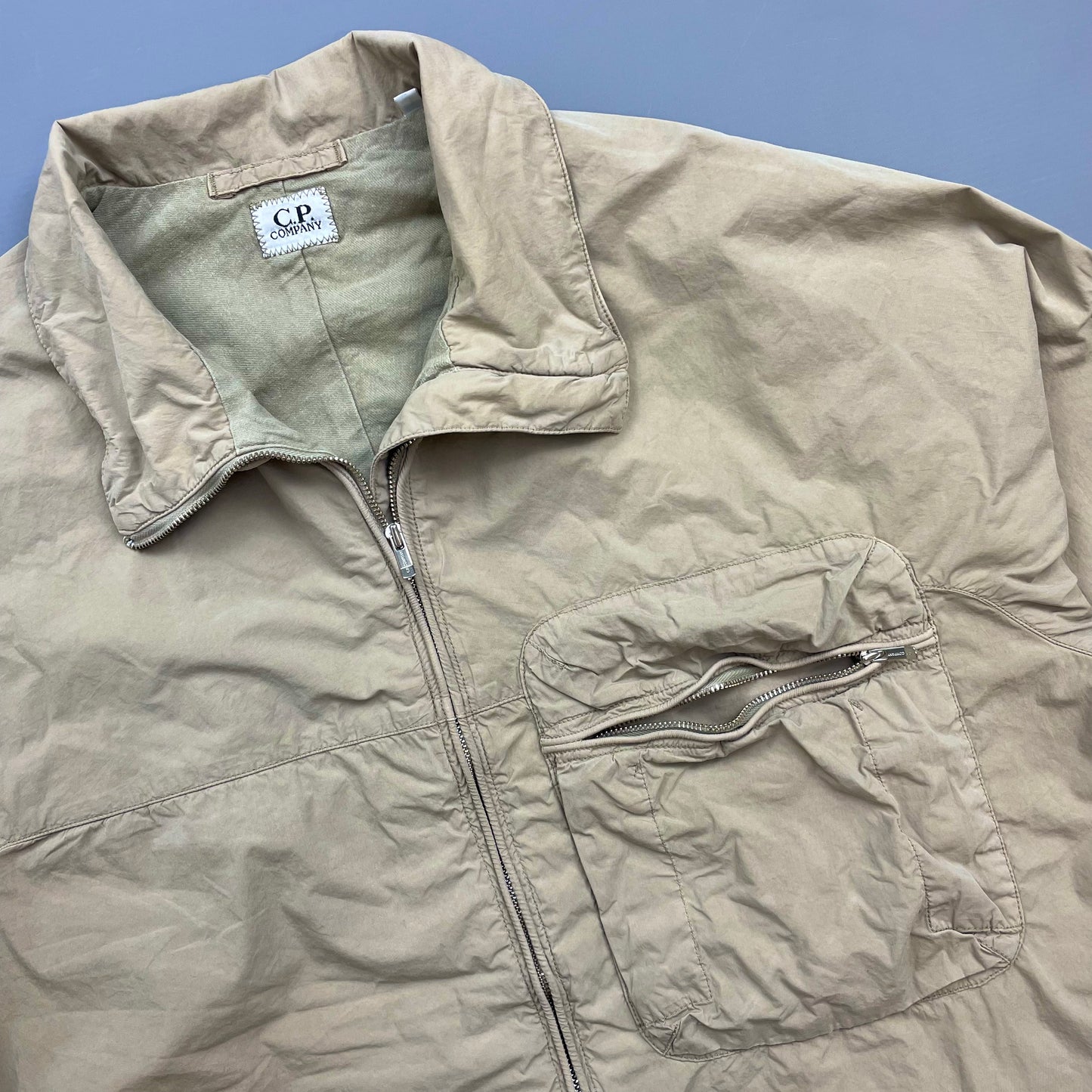 CP Company Beige AW04 Cotton & Nylon Lightweight Lined Harrington Jacket