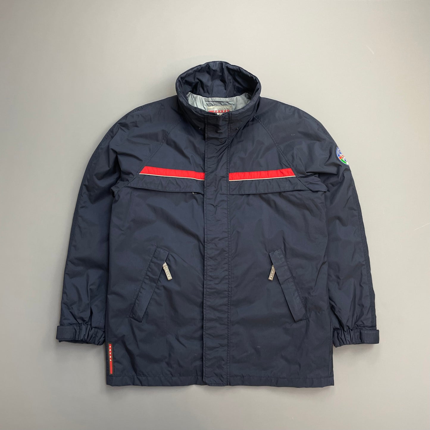 Prada Sport 2006 Navy Active Sport Nylon Padded Ski Jacket