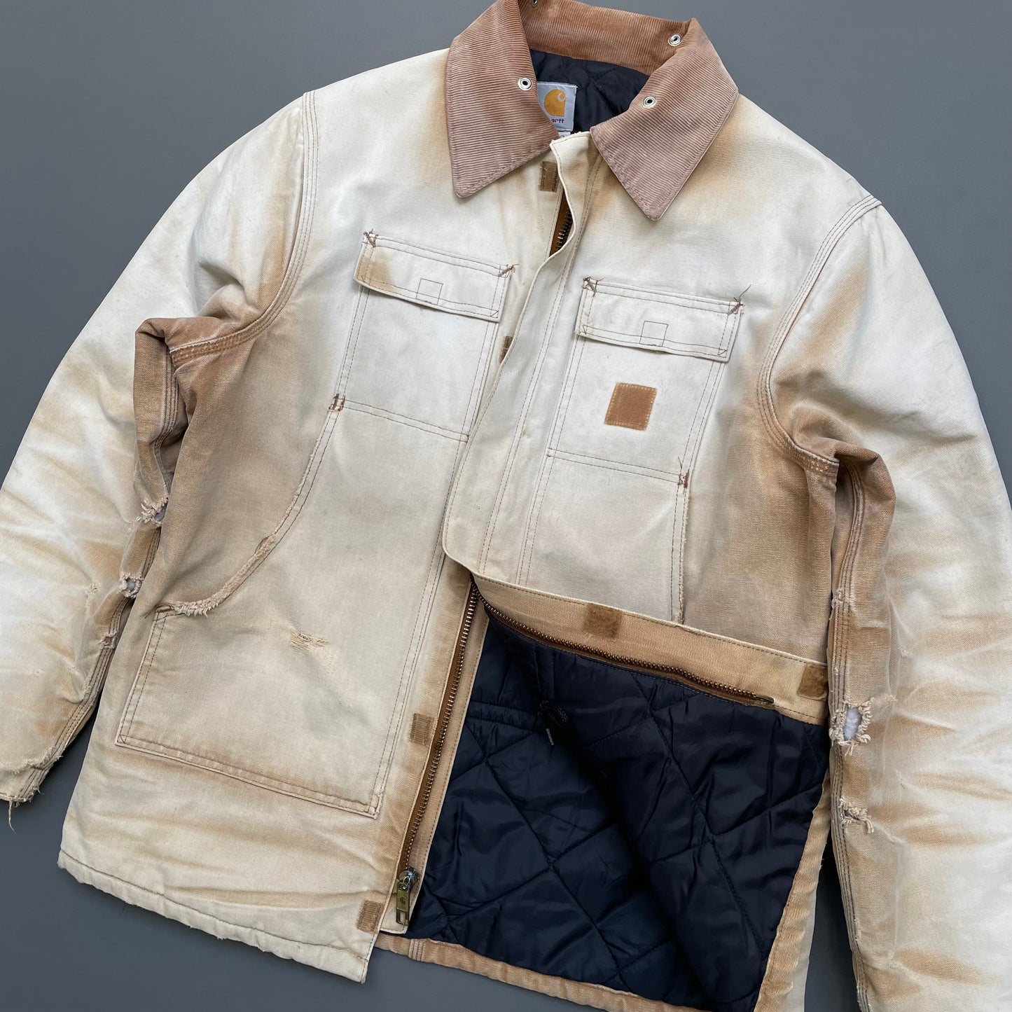 Carhartt Beige 00s Arctic Quilted Chore Jacket