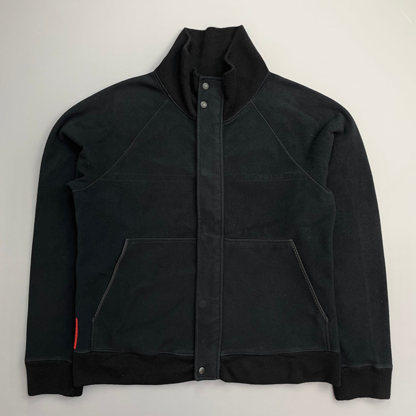 Prada Sport Black 2007 Technical Wool Fleece Jacket