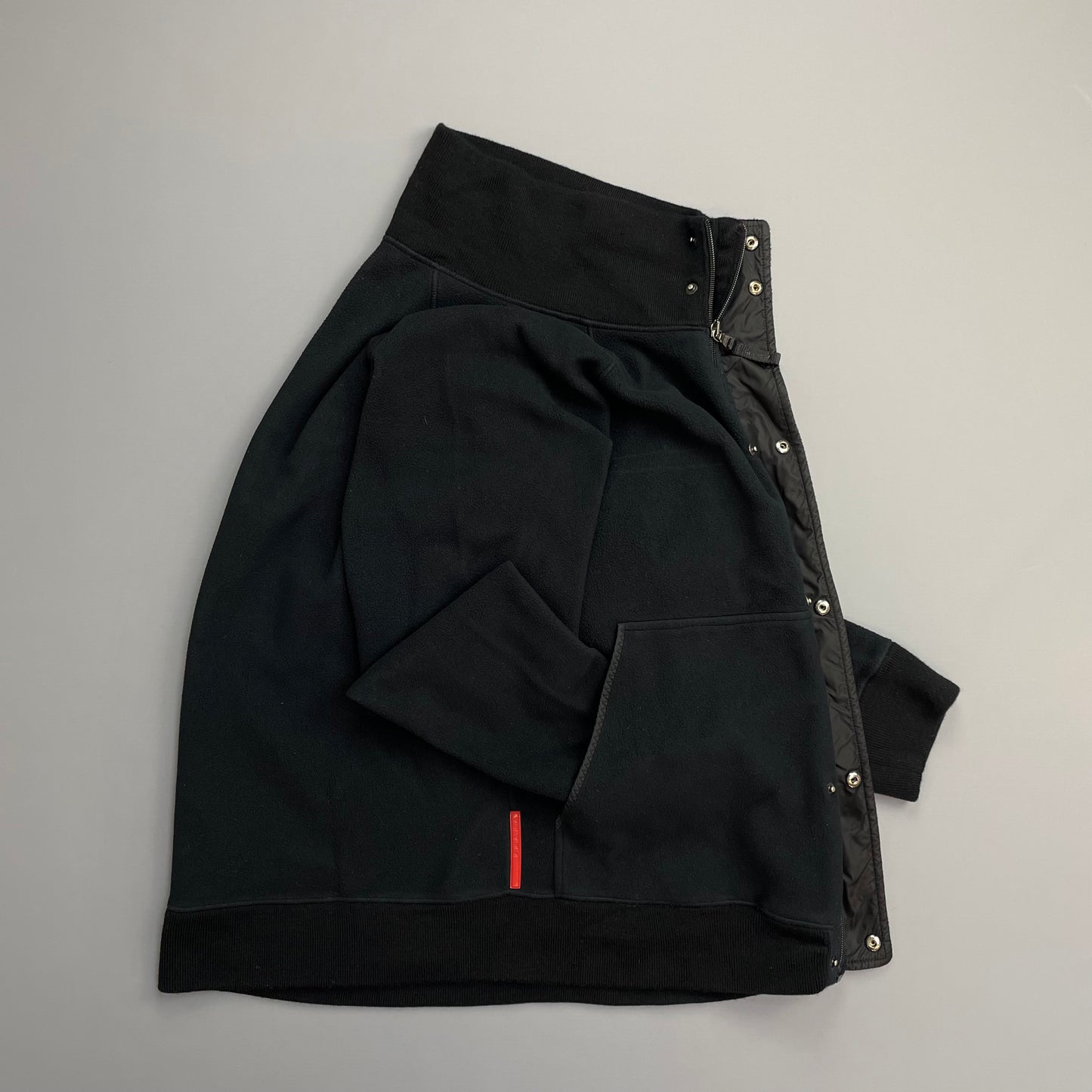 Prada Sport Black 2007 Technical Wool Fleece Jacket