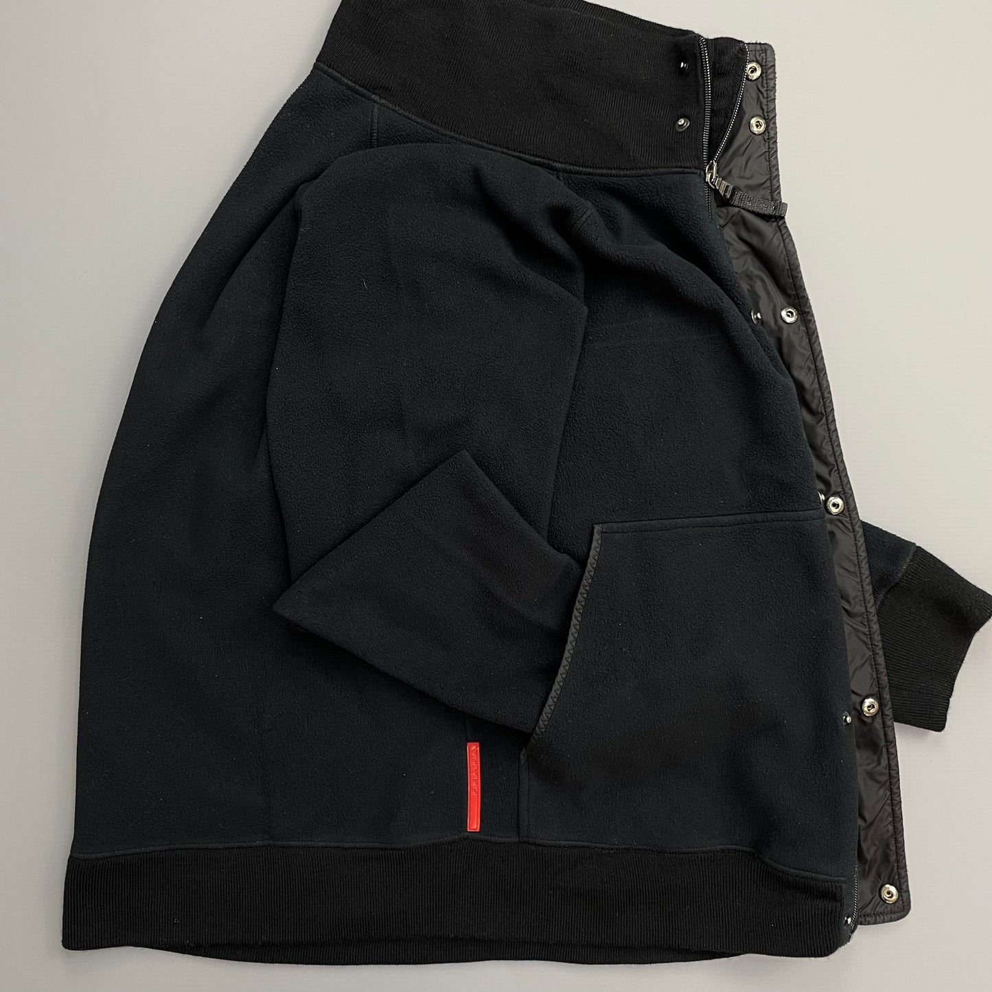 Prada Sport Black 2007 Technical Wool Fleece Jacket