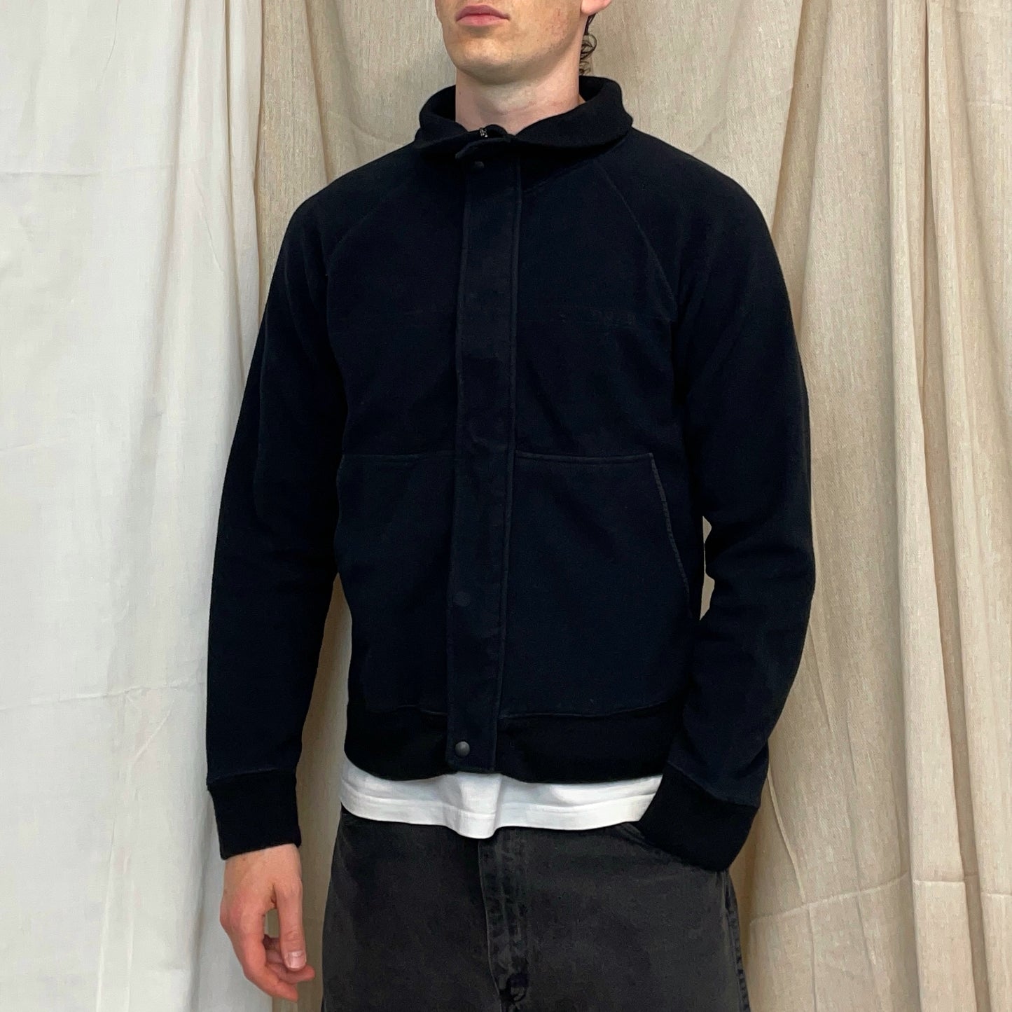 Prada Sport Black 2007 Technical Wool Fleece Jacket