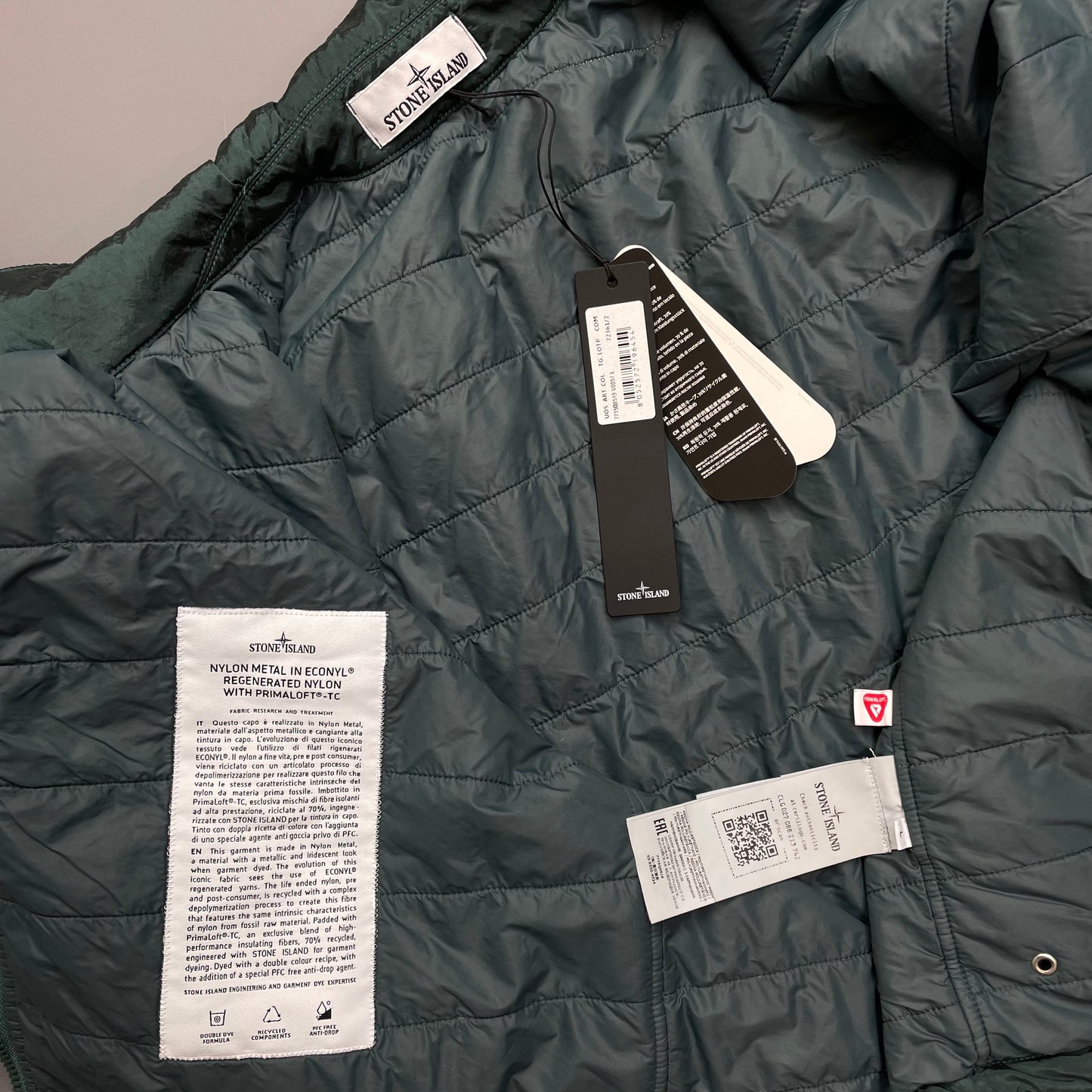 Stone Island Blue Nylon Metal Econyl Primaloft TC Overshirt Jacket AW22 - BNWT