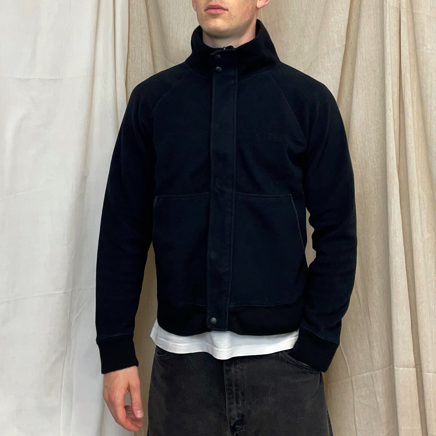 Prada Sport Black 2007 Technical Wool Fleece Jacket
