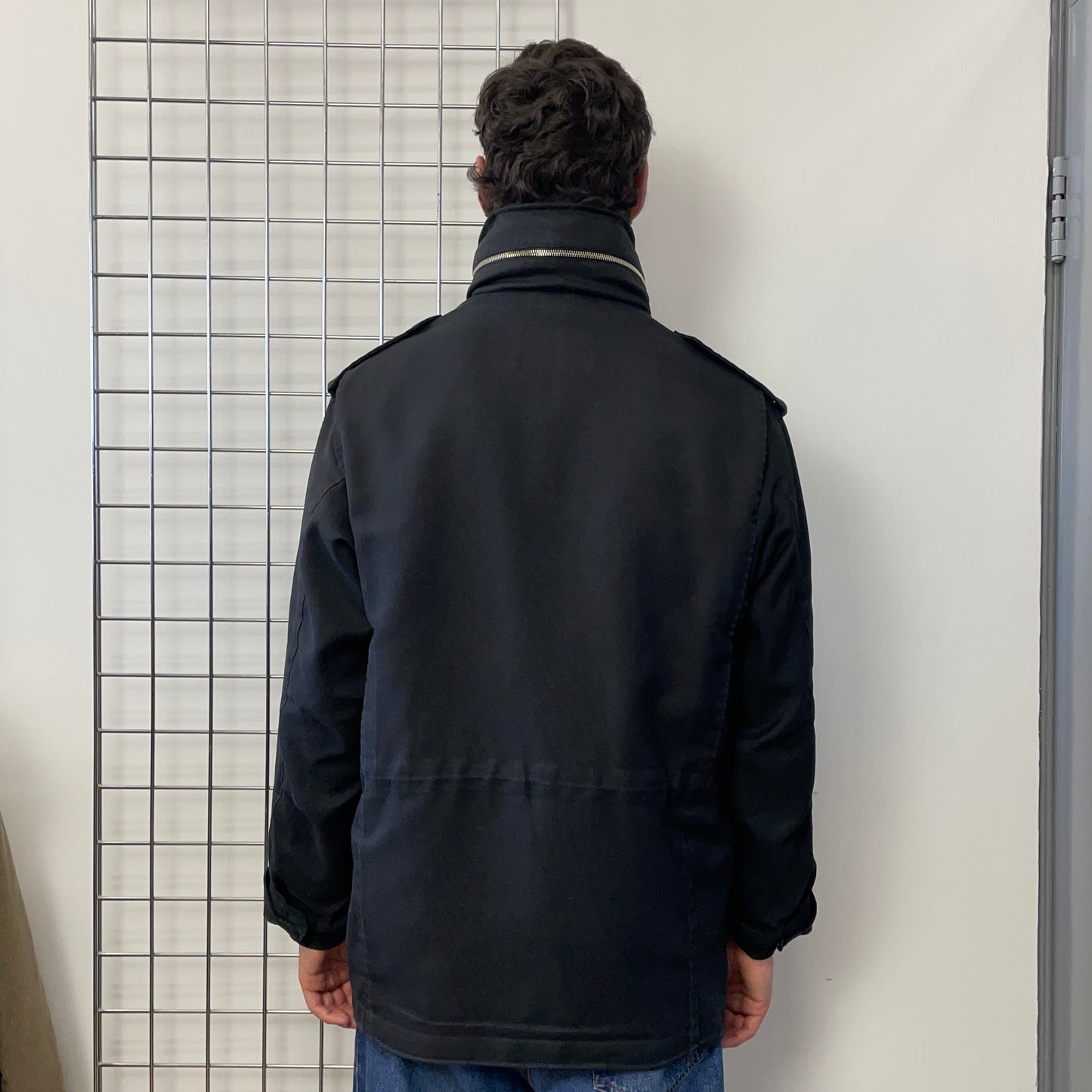 Left Hand Massimo Osti Studio Black 90s Liner Military Field Jacket