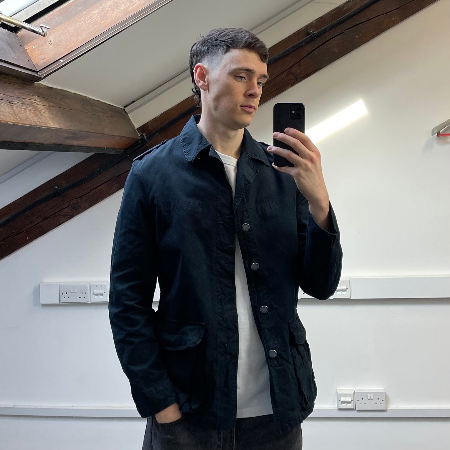 C.P. Company Navy SS02 Minimal Tailored Cotton Field Jacket
