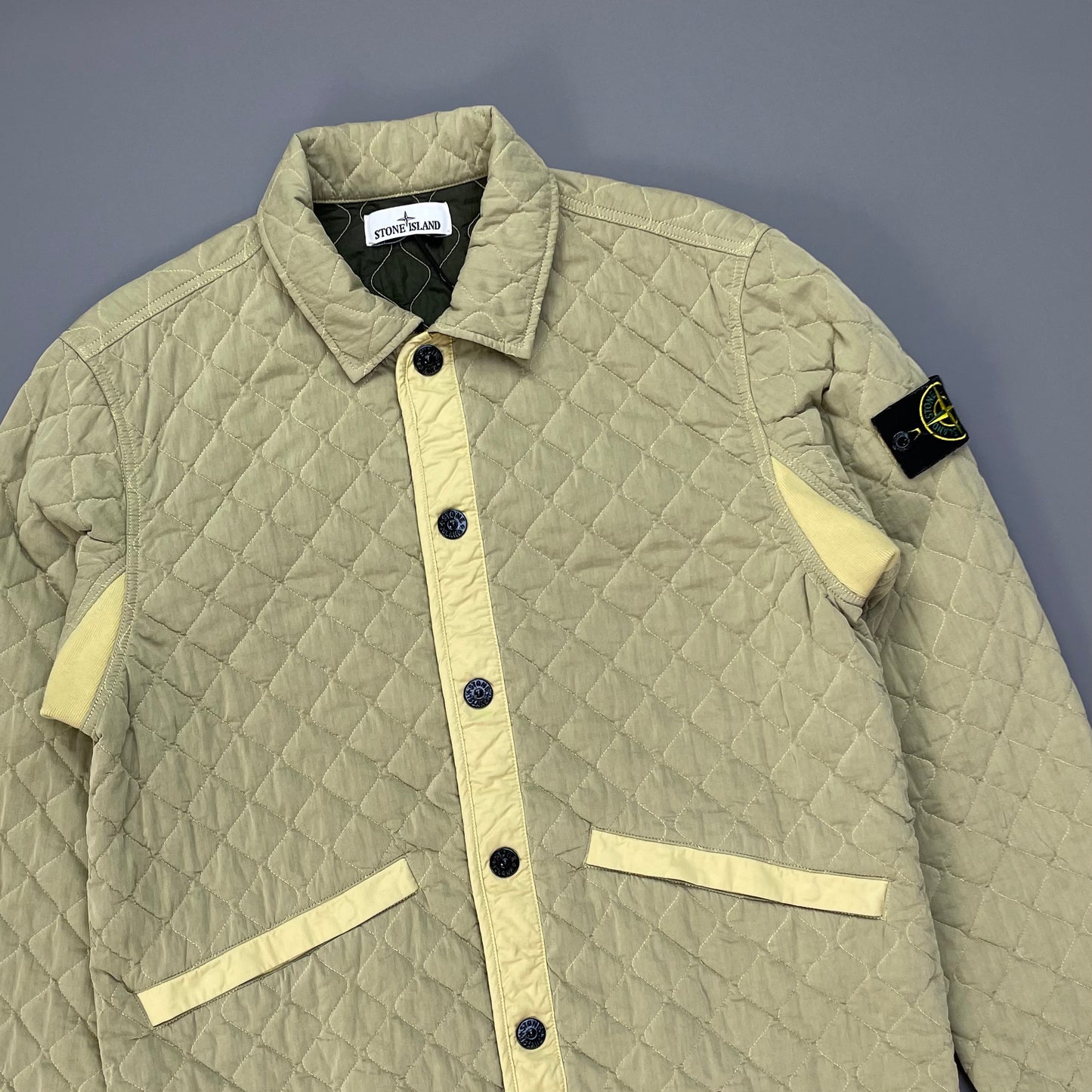 Stone Island Beige 50 Fili Quilted-TC Capo Campionario Jacket AW23
