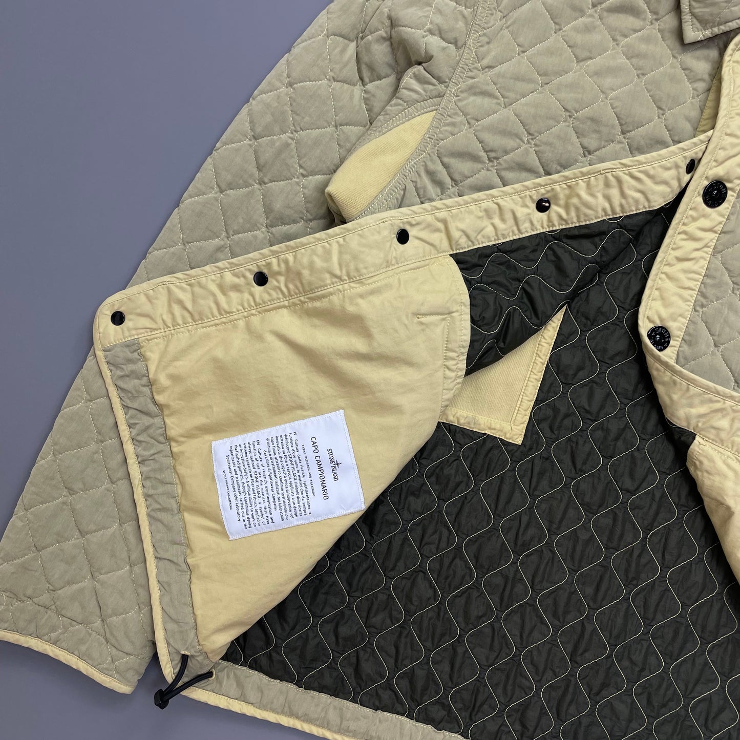 Stone Island Beige 50 Fili Quilted-TC Capo Campionario Jacket AW23