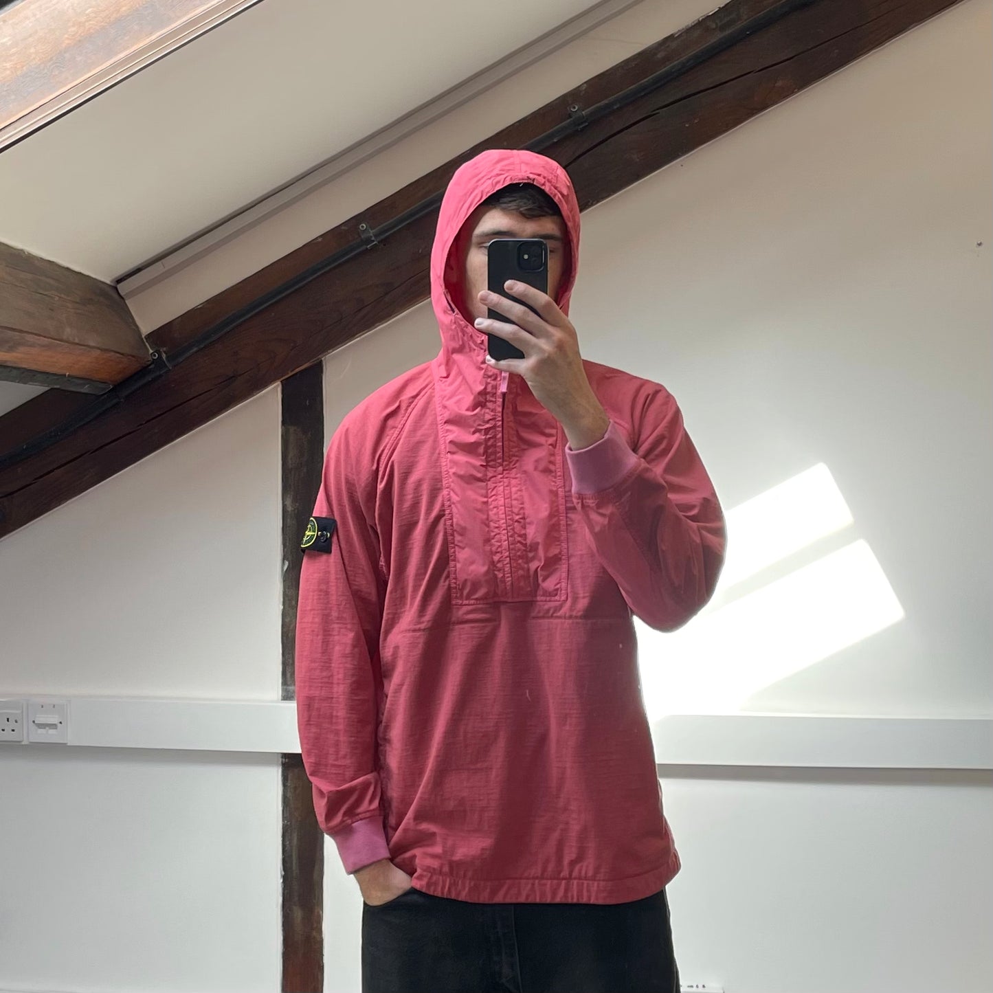 Stone Island Pink Mix Fabric Hype-TC Smock Jacket SS23 - BNWT