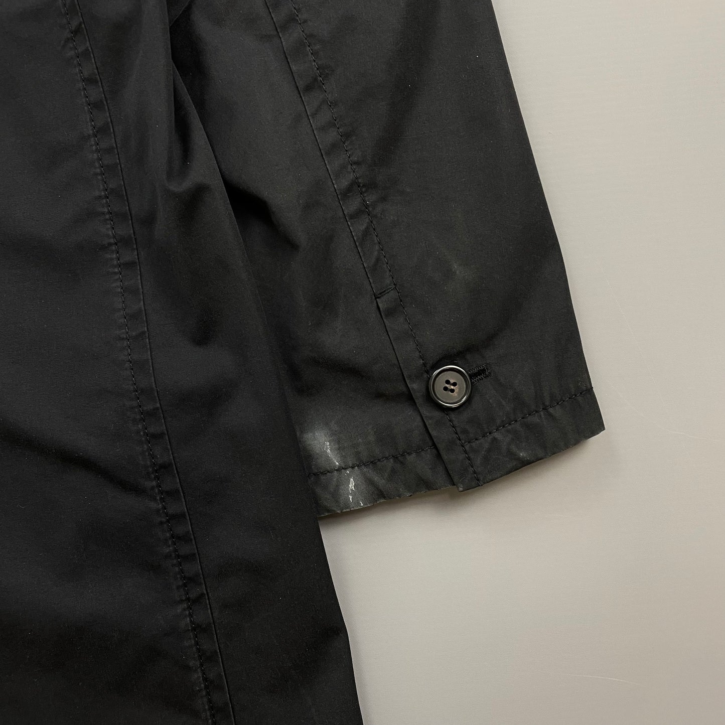 Prada Mainline Black 00s Longline Trench Coat