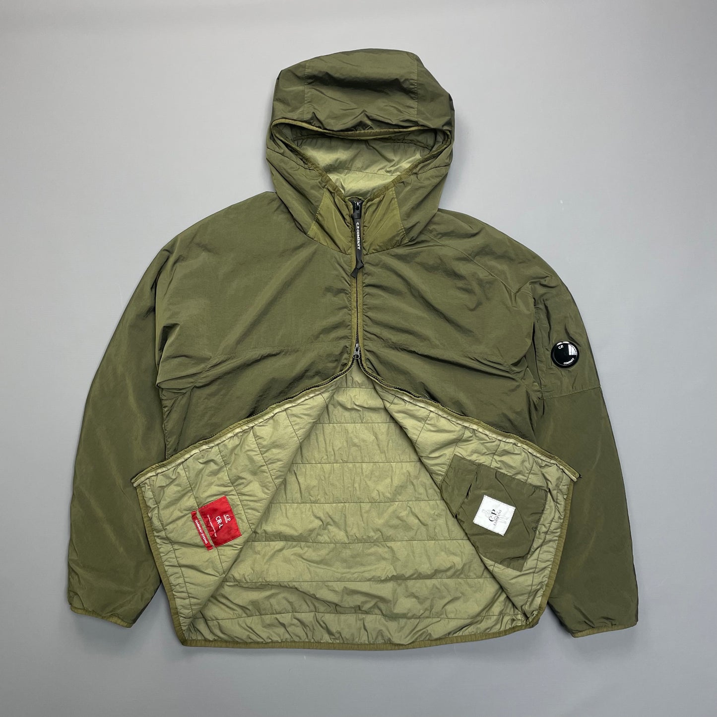 C.P. Company Green Nylon CR-L Prime Layer Hooded Jacket AW20