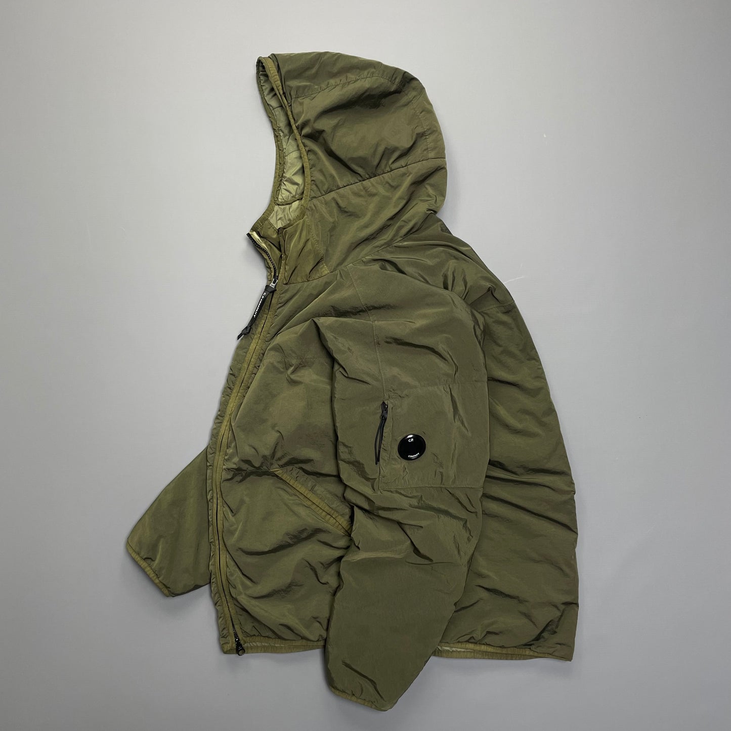 C.P. Company Green Nylon CR-L Prime Layer Hooded Jacket AW20