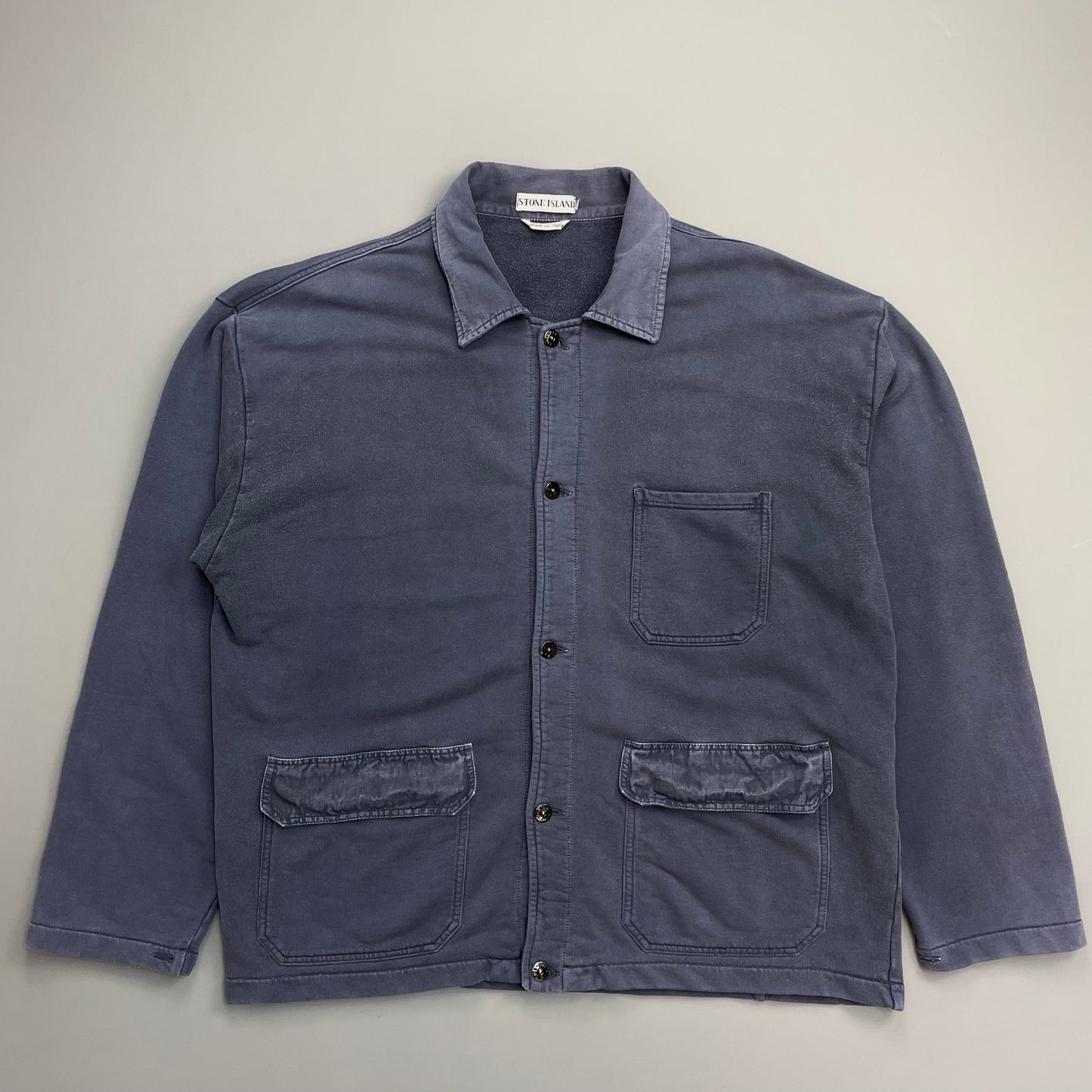 Stone Island Blue SS95 Thick Cotton Workwear Chore Jacket
