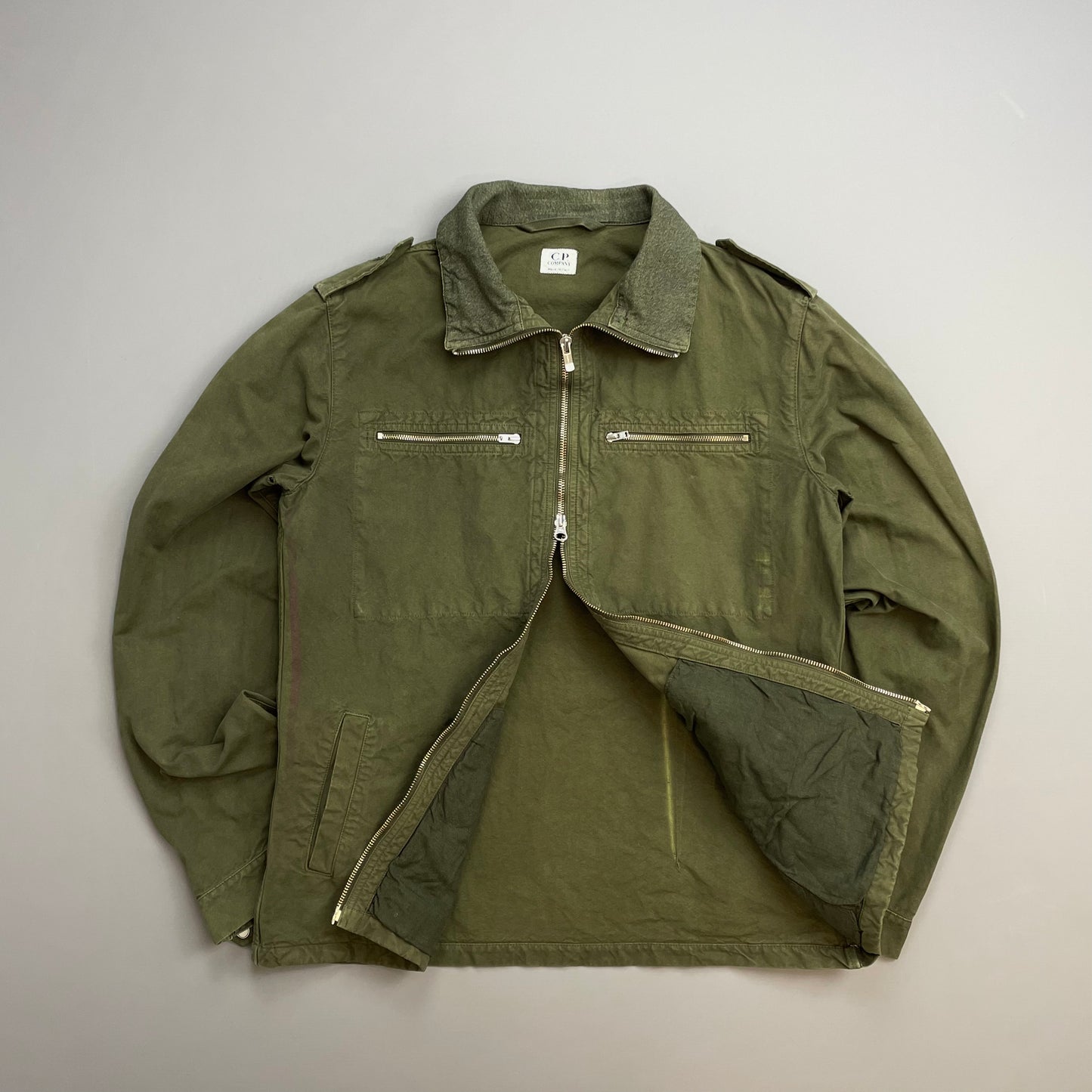 C.P. Company Khaki SS02/03 Cotton Zip-Through Field Jacket