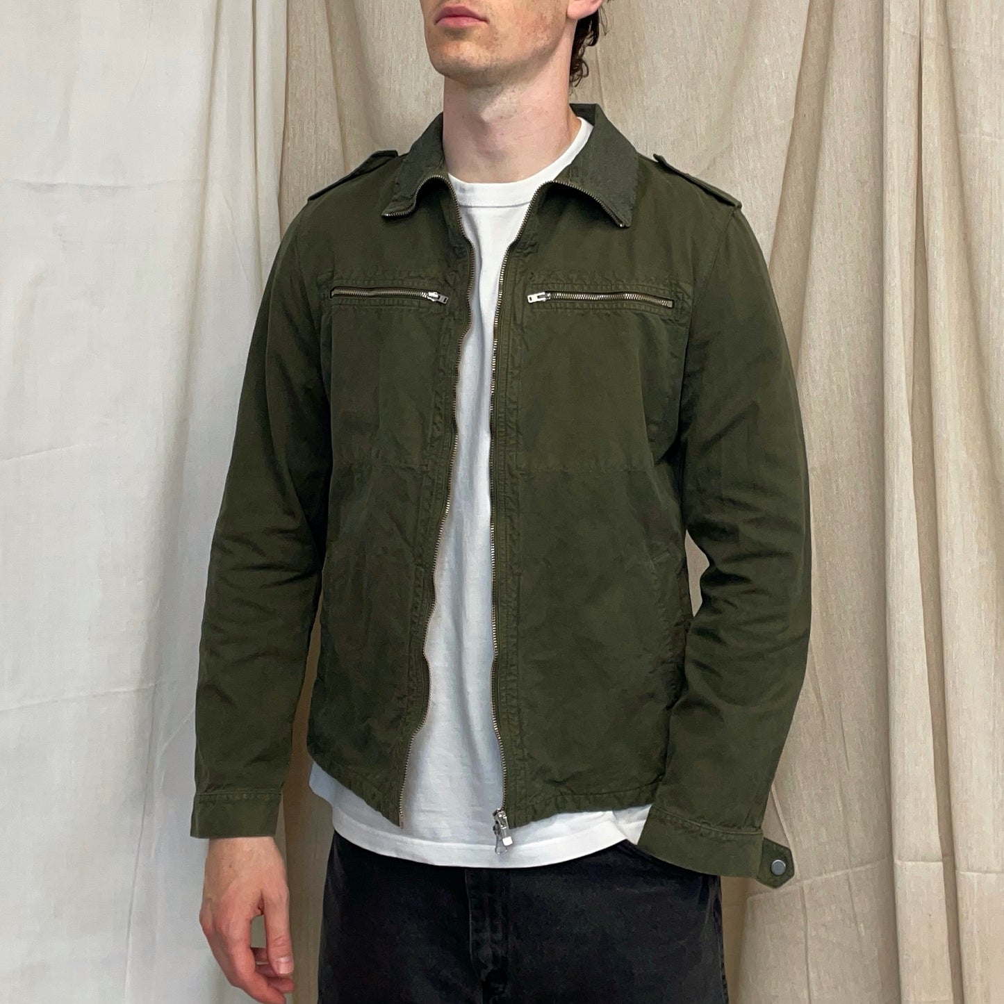 C.P. Company Khaki SS02/03 Cotton Zip-Through Field Jacket