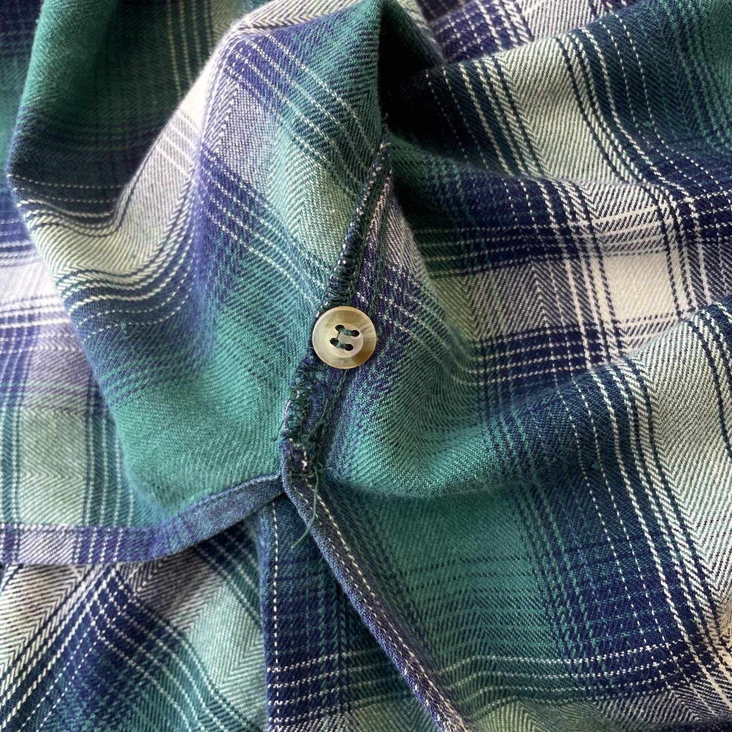 Emporio Armani Green & Blue 90s Flannel Shirt