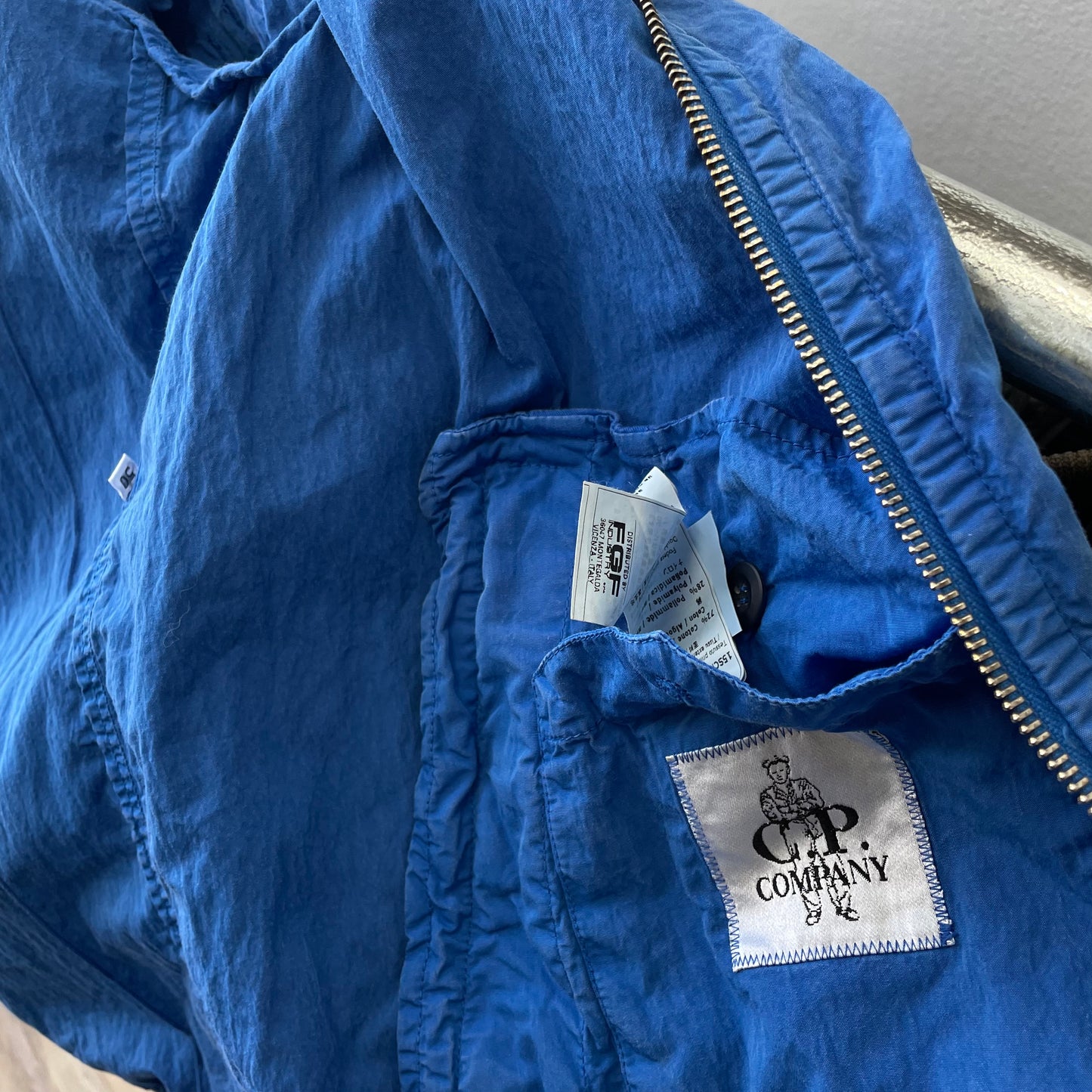 C.P. Company Blue Hooded Windbreaker Jacket