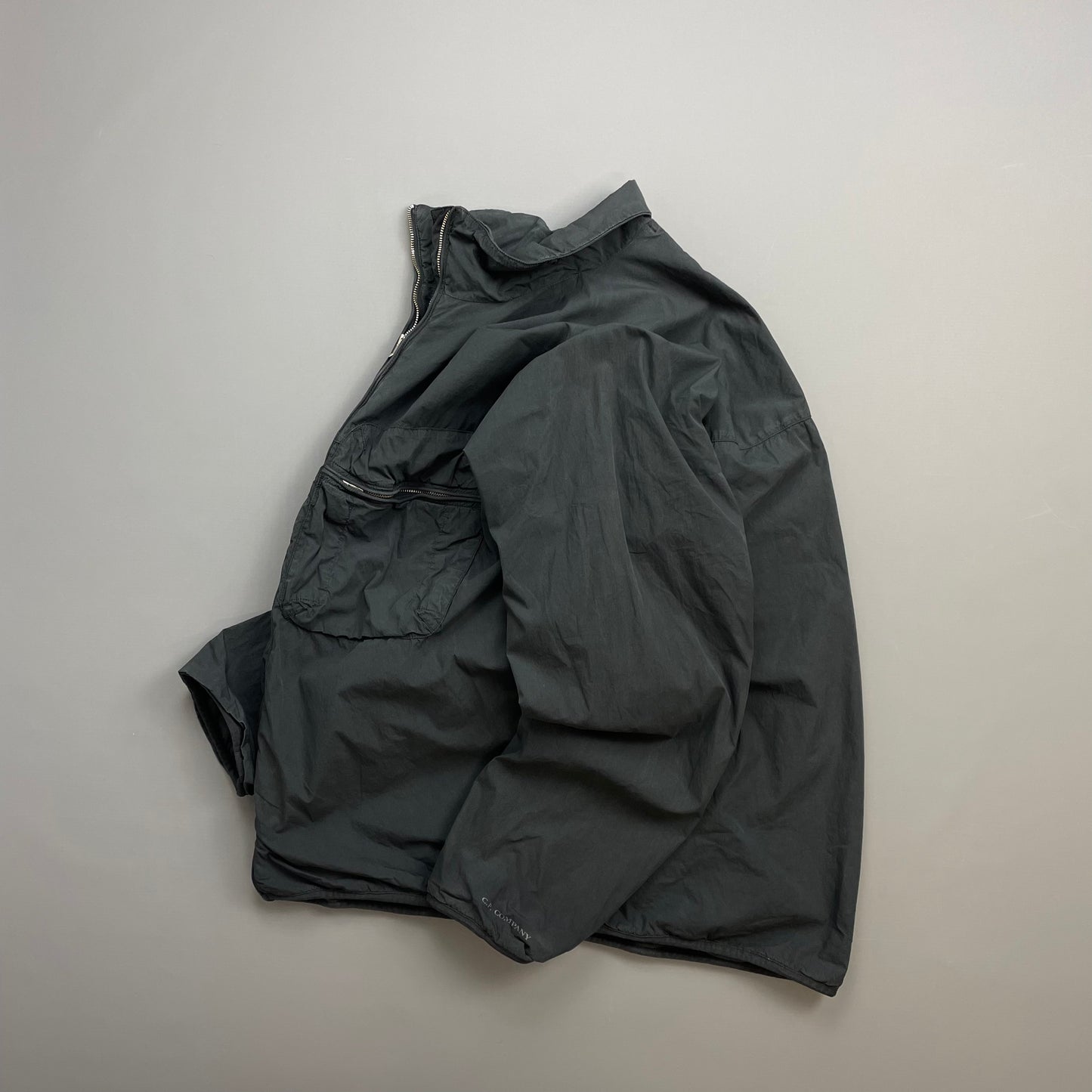 C.P. Company Black/Grey AW04 Cotton & Nylon Lightweight Lined Harrington Jacket