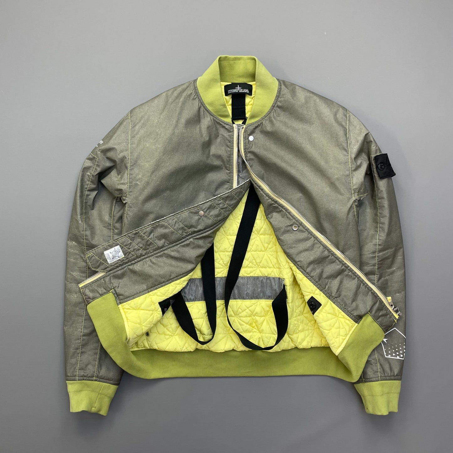 Stone Island Green Poly-Hide 2L Shadow Project 10th Anniversary Bomber Jacket 2018