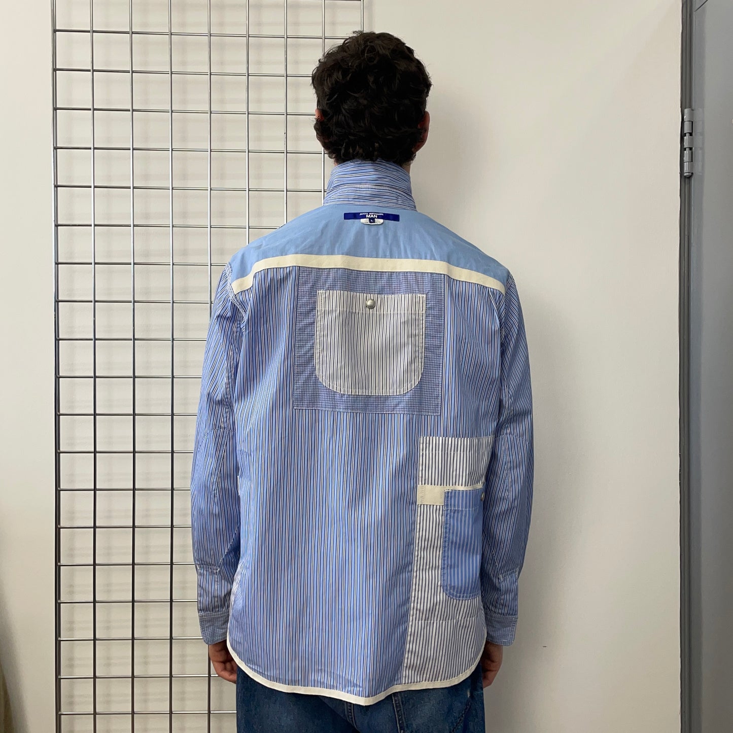 Junya Watanabe Blue & White SS25 Pin Stripe Workwear Shirt