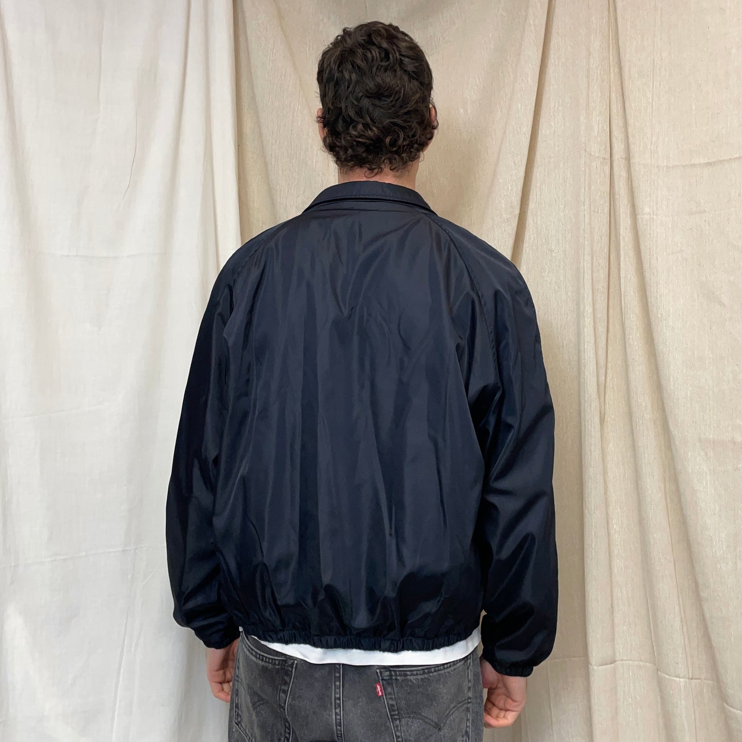 Prada Sport Navy 2000 Nylon '1000 Miglia' Fleece-Lined Bomber Jacket