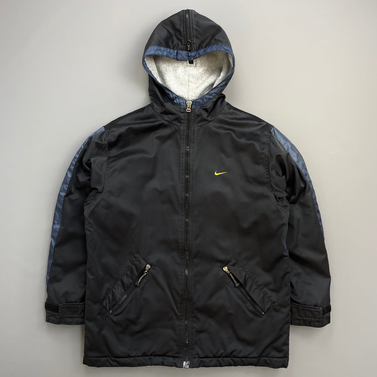 Nike Black 90s Split-Hood Longline Hooded Parka Jacket