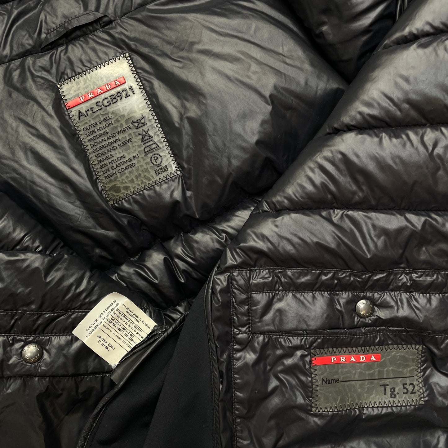 Prada Sport Maroon Lightweight Down Puffer Jacket
