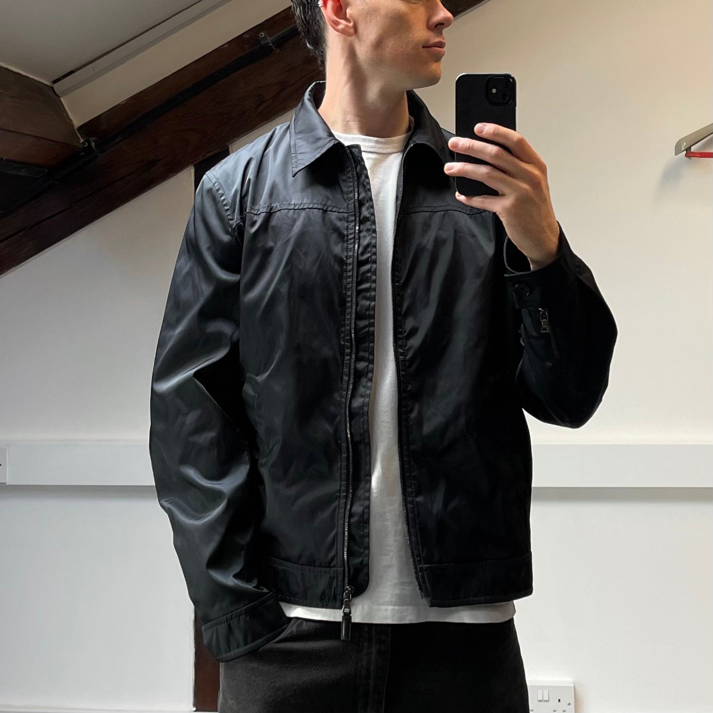 Prada Milano 2006 Lightweight Nylon Overshirt Jacket