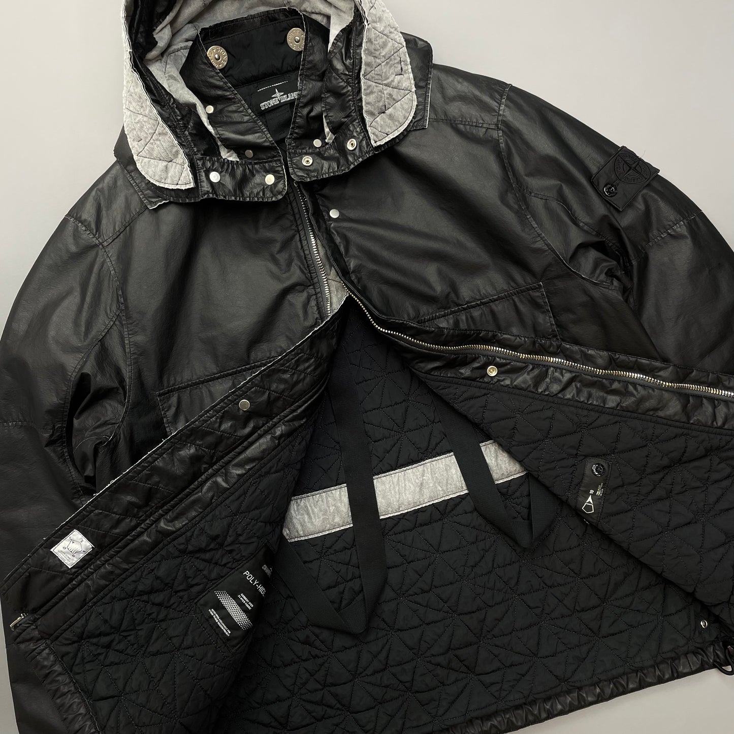 Stone Island Black Poly-Hide 2L Shadow Project 10th Anniversary 2018 Jacket