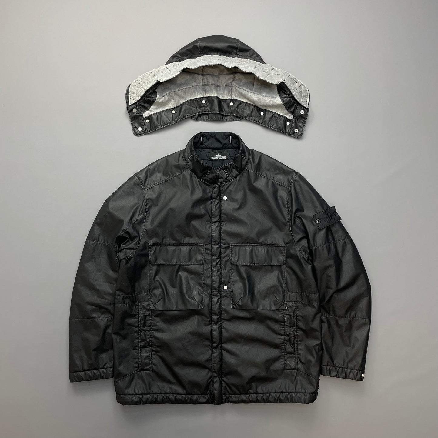 Stone Island Black Poly-Hide 2L Shadow Project 10th Anniversary 2018 Jacket