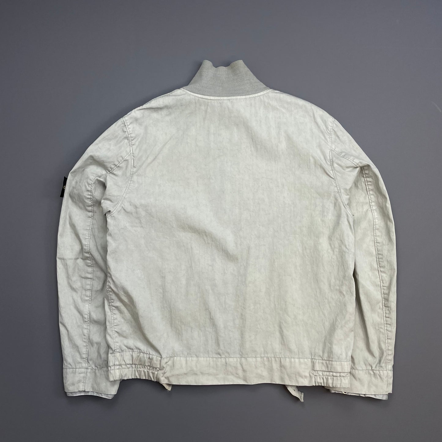 Stone Island Grey SS04 Linen Lino Flax Nylon Military Style Lightweight Jacket