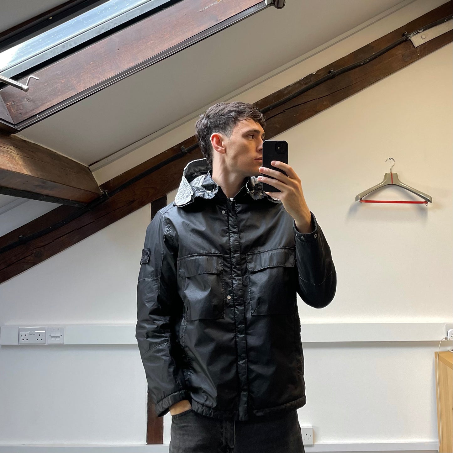 Stone Island Black Poly-Hide 2L Shadow Project 10th Anniversary 2018 Jacket