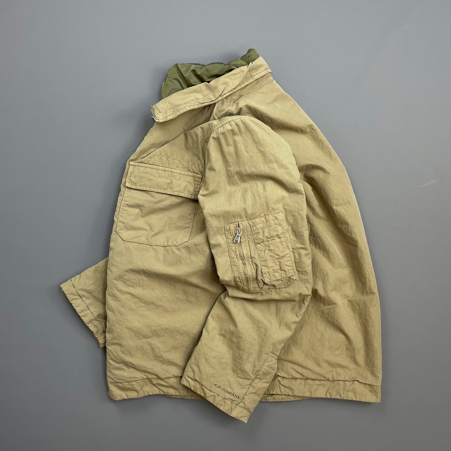 C.P. Company Beige & Green AW05 Lined Harrington Jacket