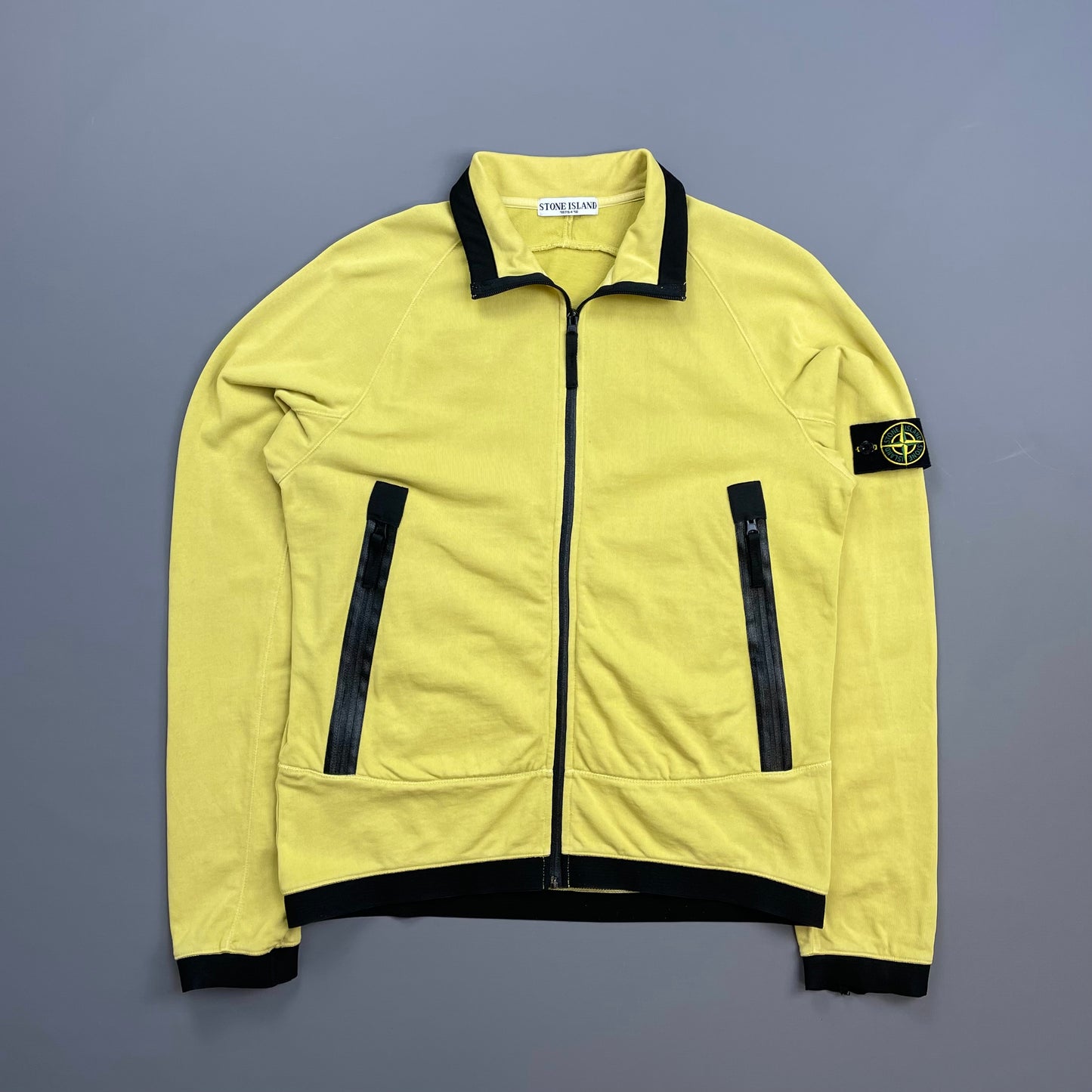 Stone Island Yellow SS10 Lightweight Cotton Technical Zip-Through Jacket