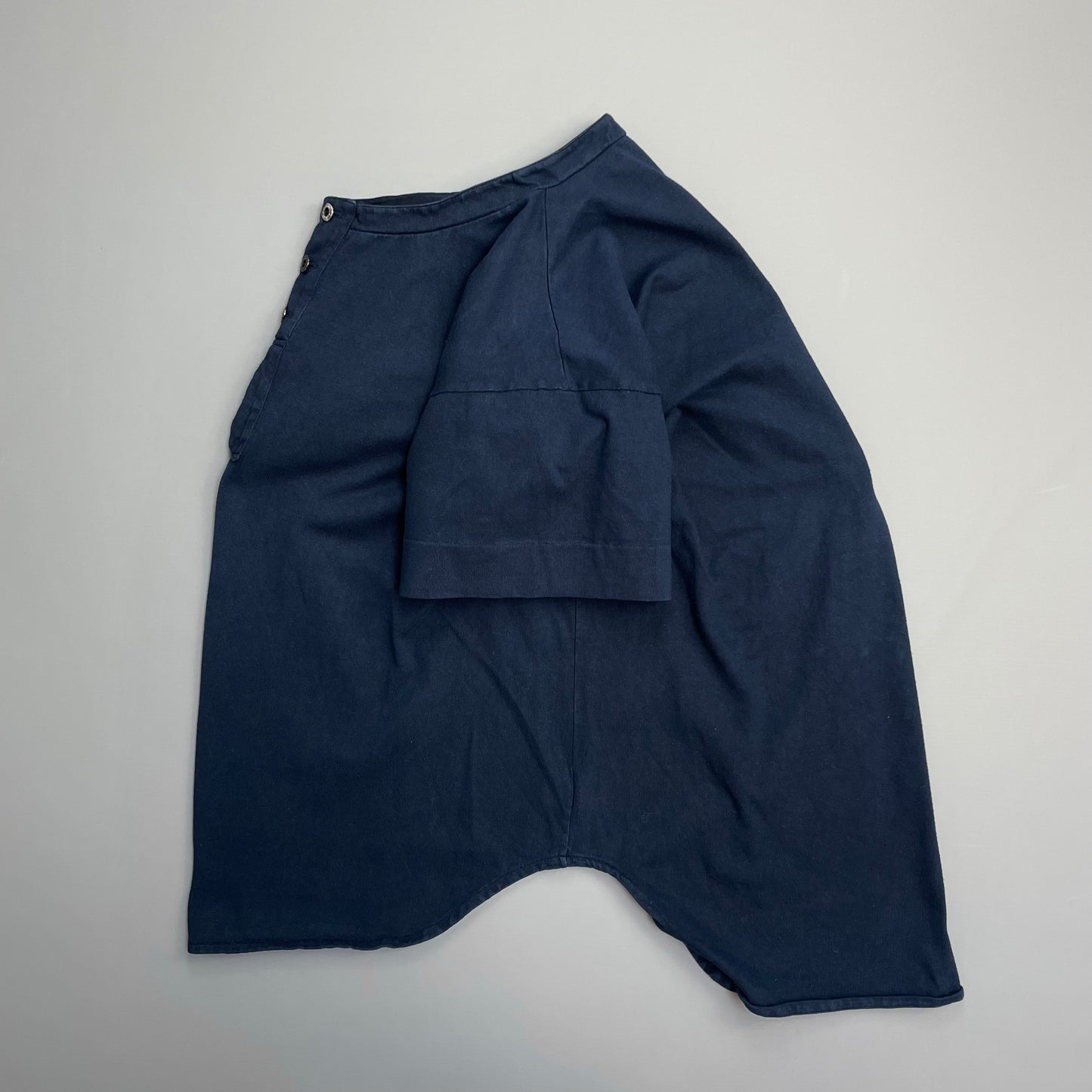 Stone Island Navy 80s Metal Button-Up Henley Tee