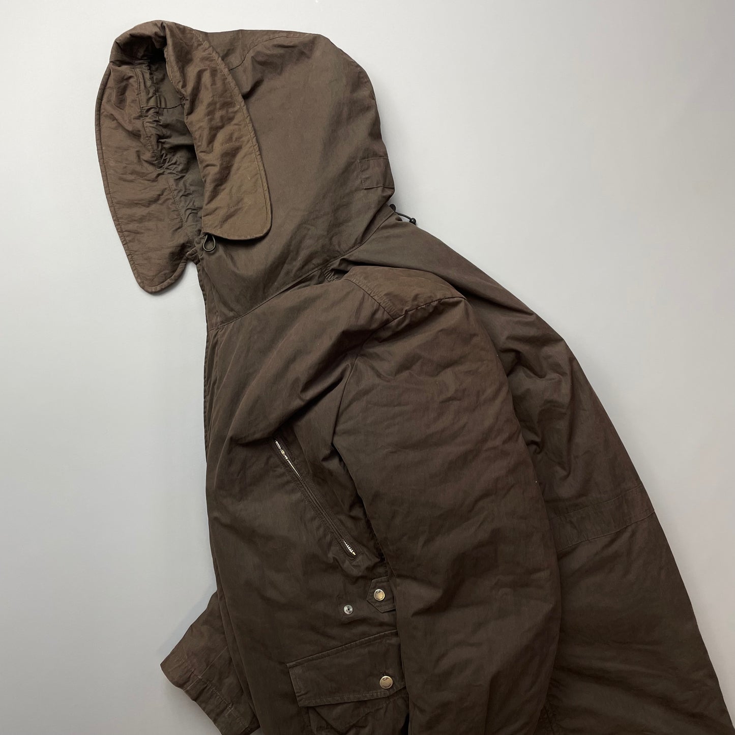 C.P. Company Brown Shearling Lined Piuma Doca Parka Coat AW05