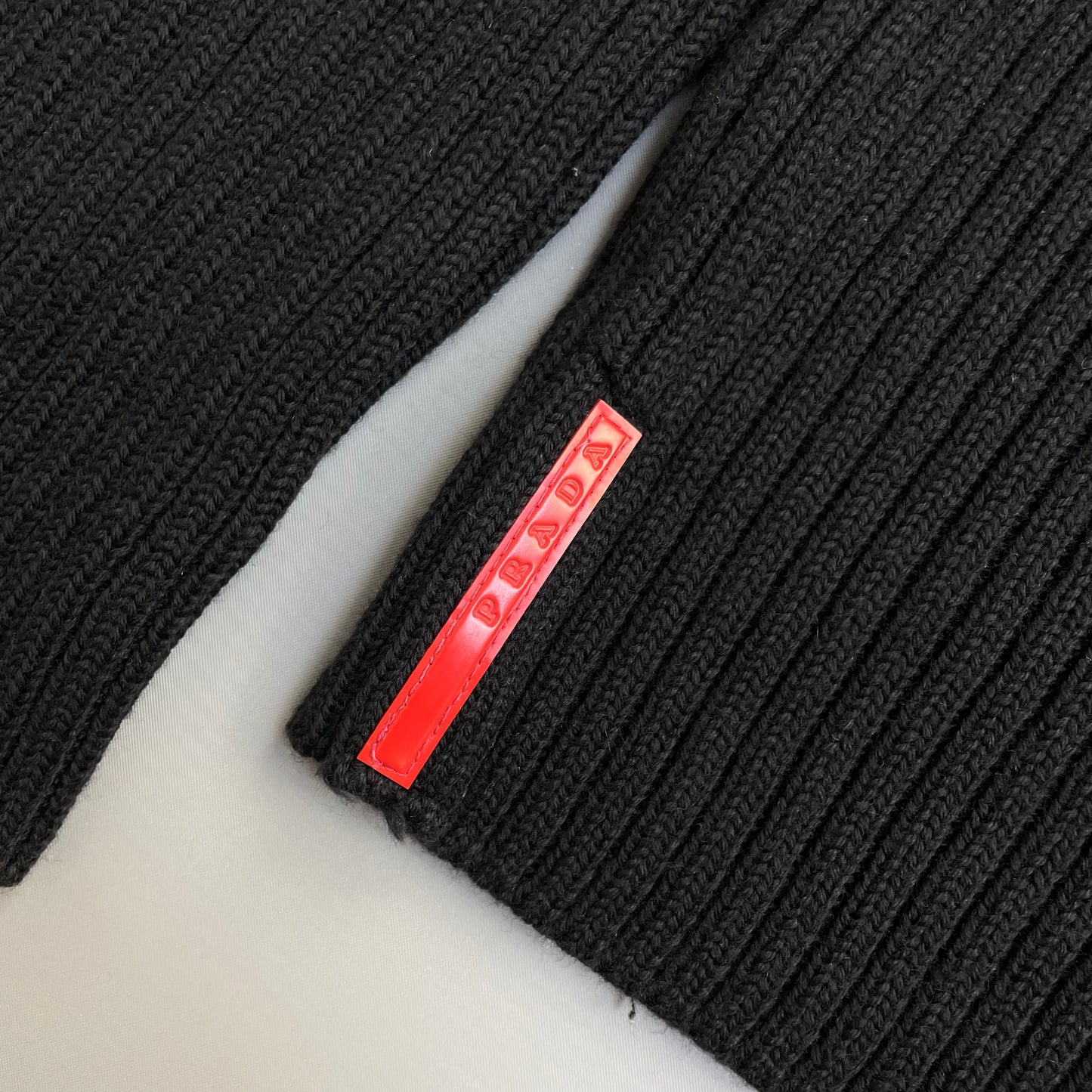 Prada Sport 00s Heavy Ribbed Wool Technical Knit Jumper