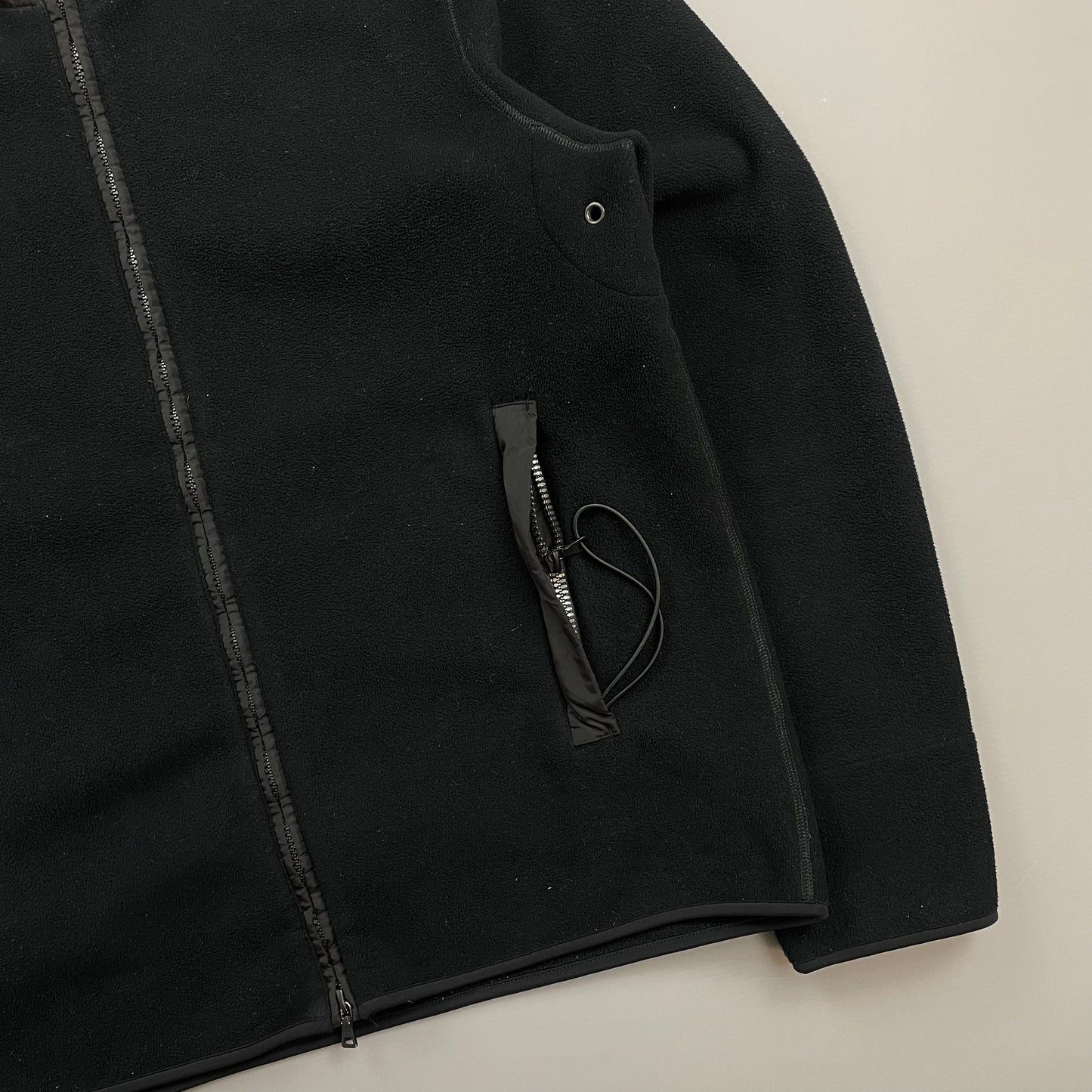 Prada Sport 00s Black Nylon Hood Zip-Through Technical Fleece Jacket