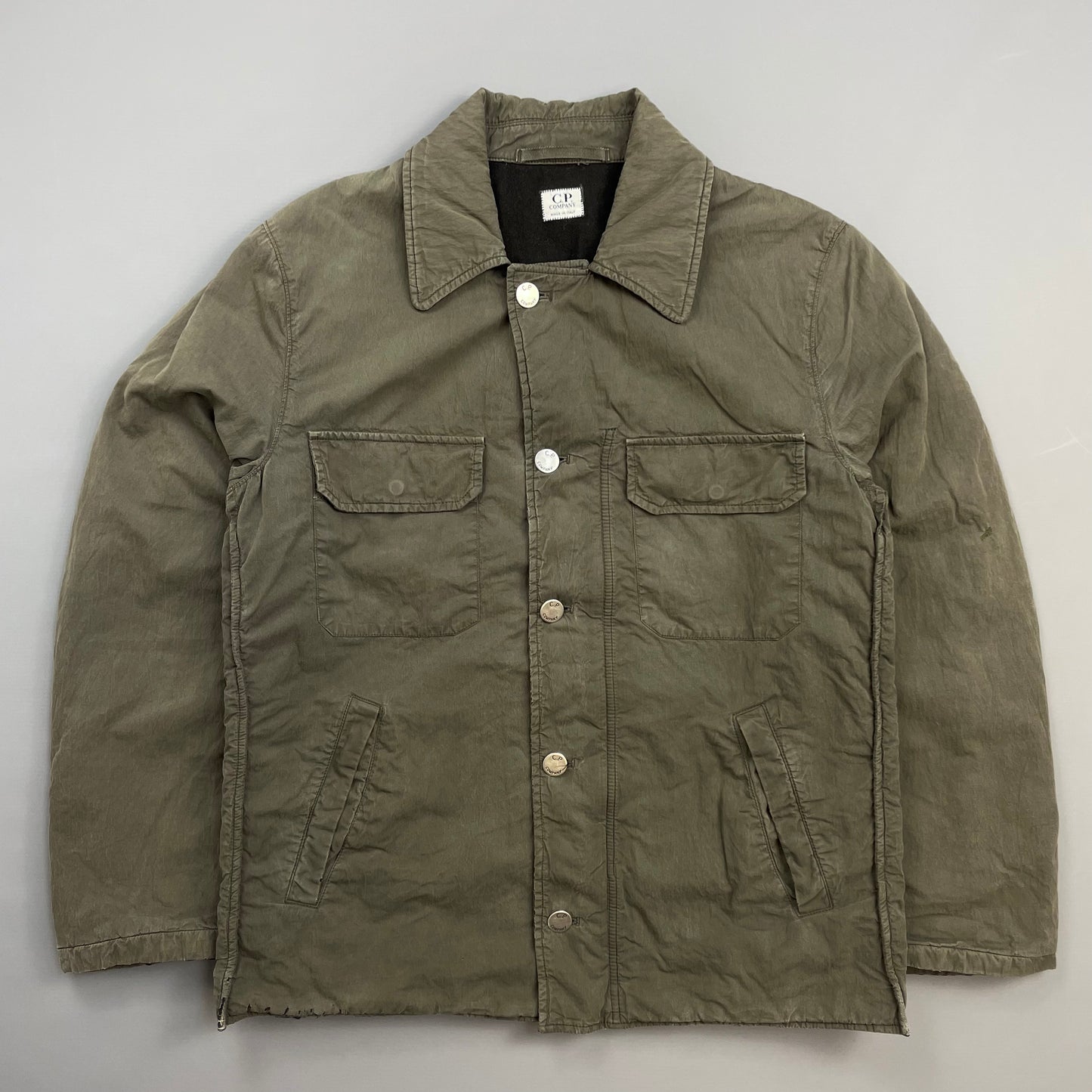 C.P. Company Khaki 00s Wool Lined Wax-Cotton Workwear Jacket
