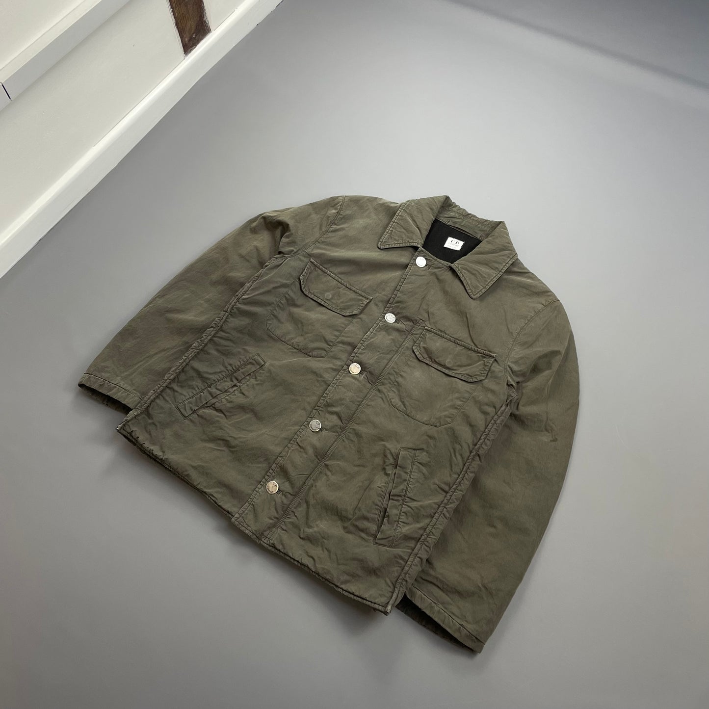 C.P. Company Khaki 00s Wool Lined Wax-Cotton Workwear Jacket