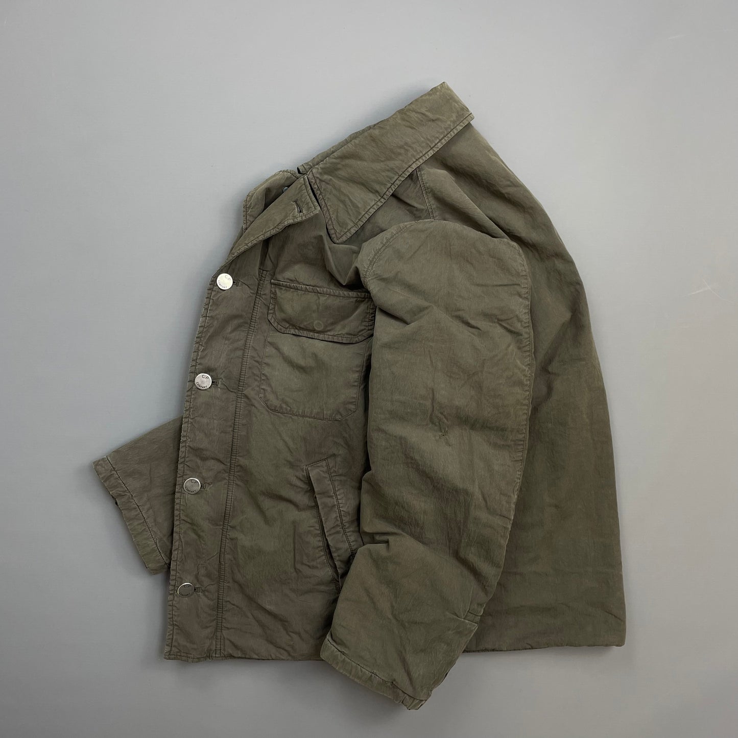 C.P. Company Khaki 00s Wool Lined Wax-Cotton Workwear Jacket