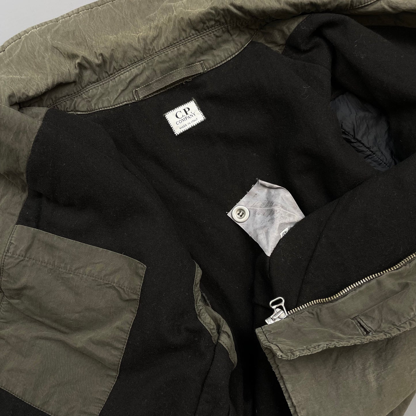 C.P. Company Khaki 00s Wool Lined Wax-Cotton Workwear Jacket