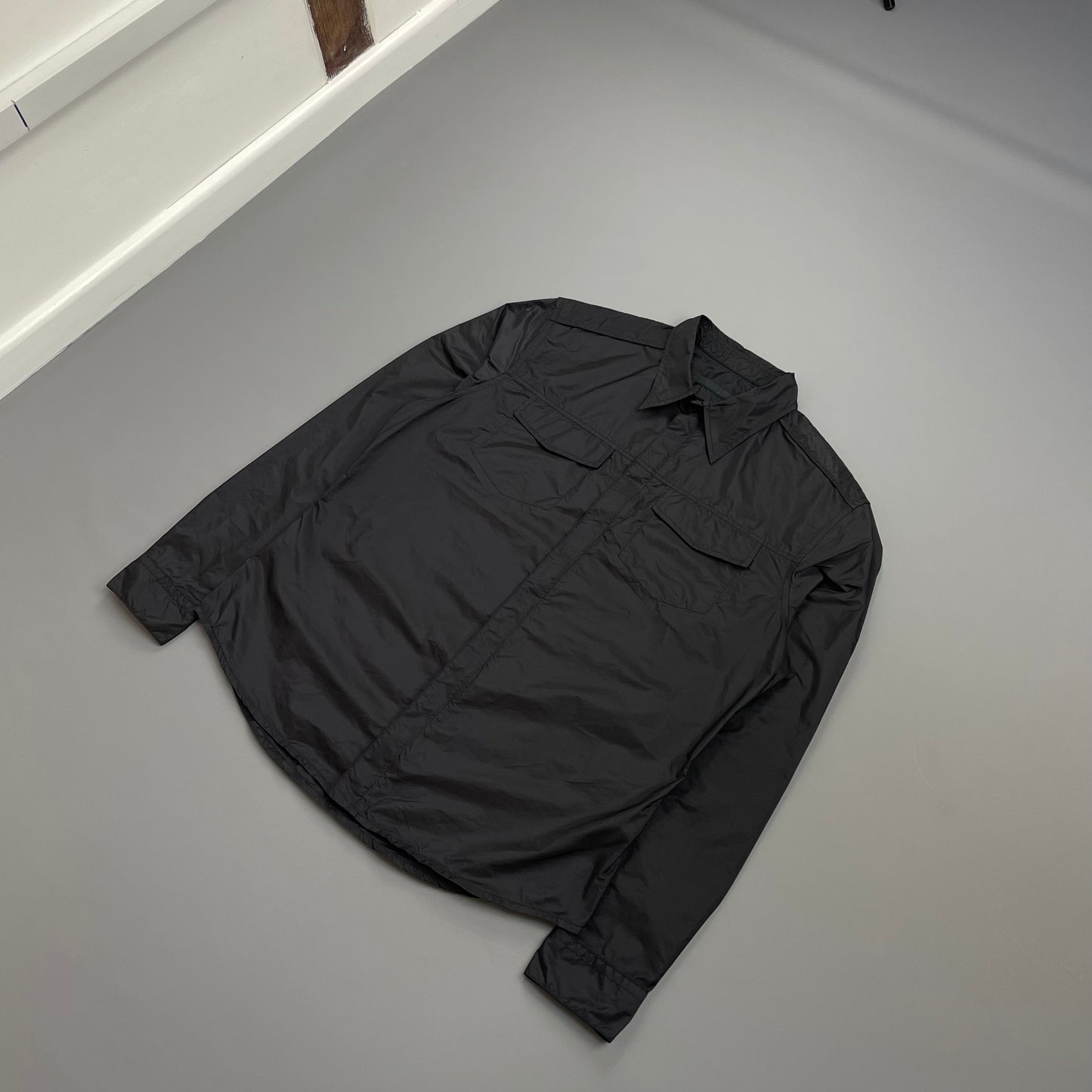 Prada Sport Black 2017 Lightweight Nylon Zip-Through Overshirt